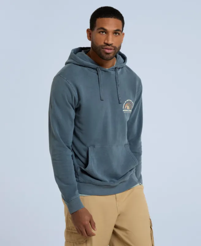 River Mens Graphic Organic Hoodie - Dark Blue sold by Animal