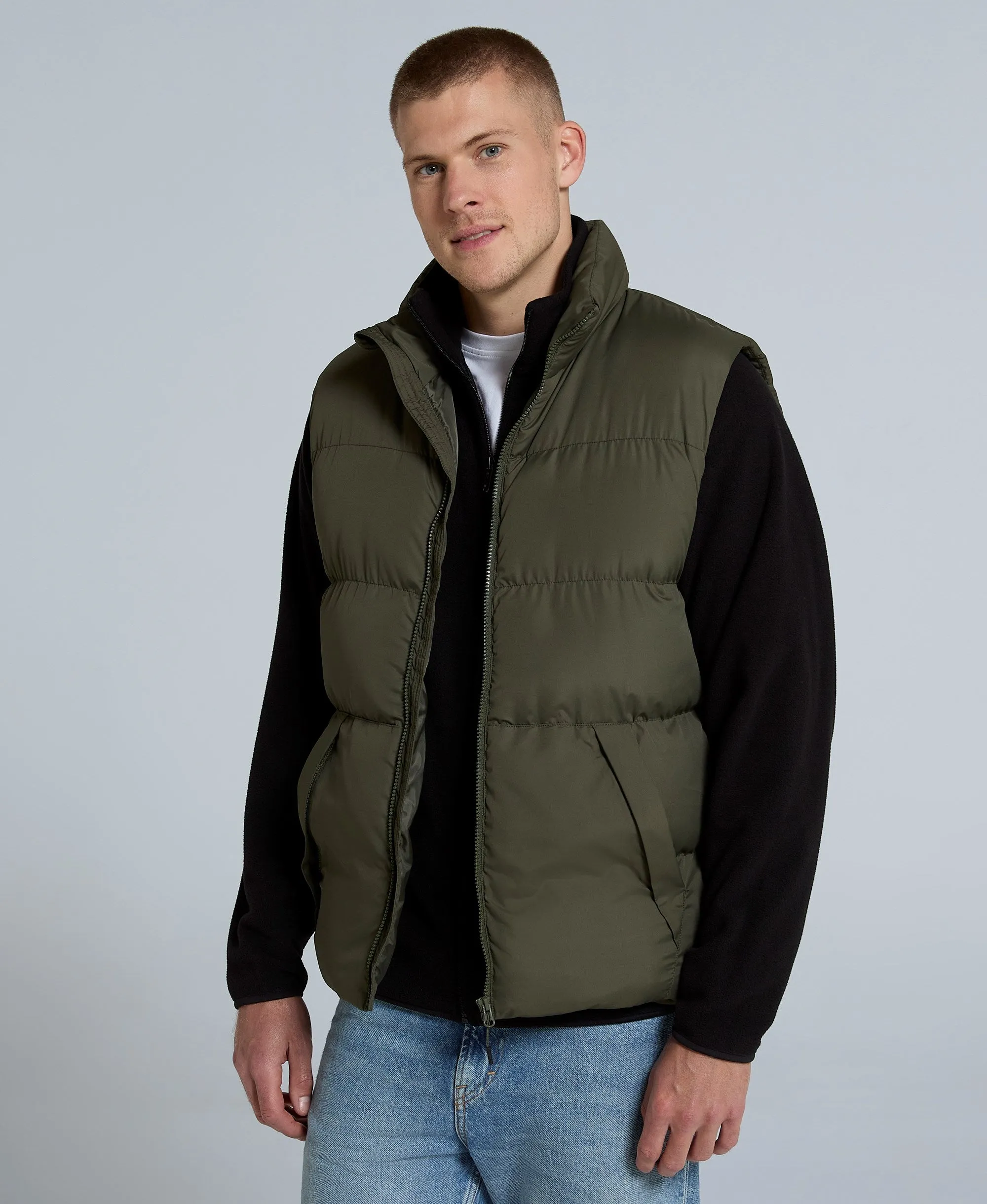 Haworth Mens Padded Gilet - Dark Khaki sold by Animal product image thumbnail 5