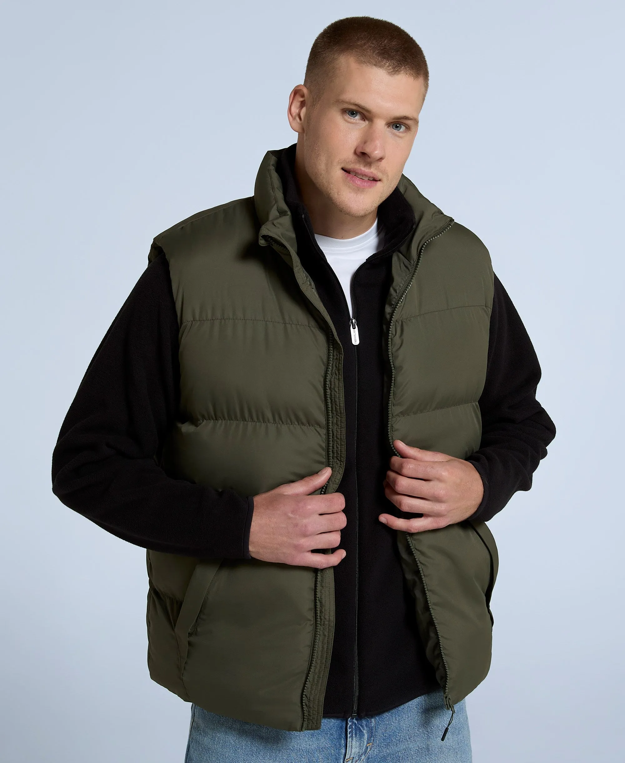 Haworth Mens Padded Gilet - Dark Khaki sold by Animal product image thumbnail 3