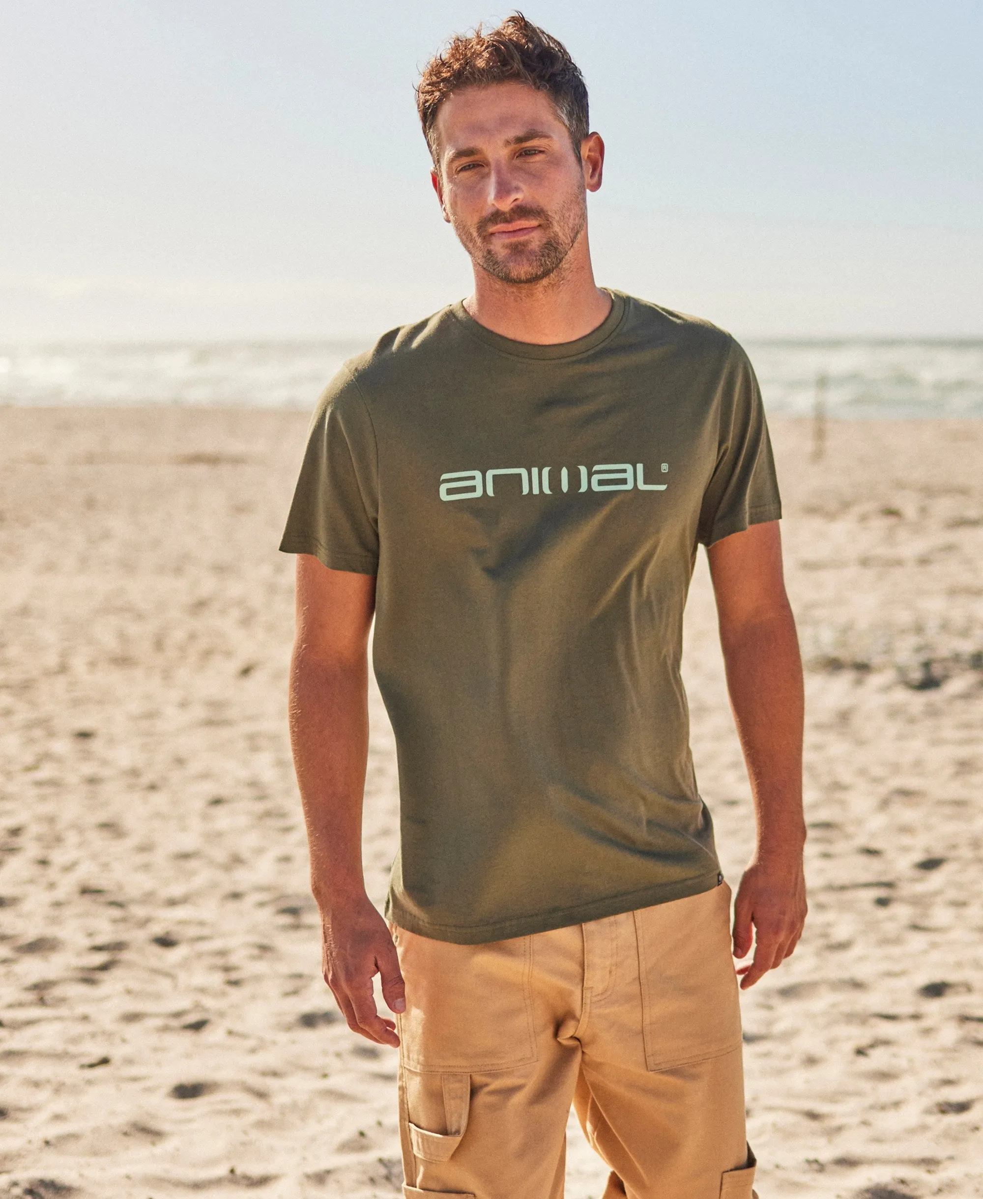 Classico Mens T-Shirt - Khaki sold by Animal