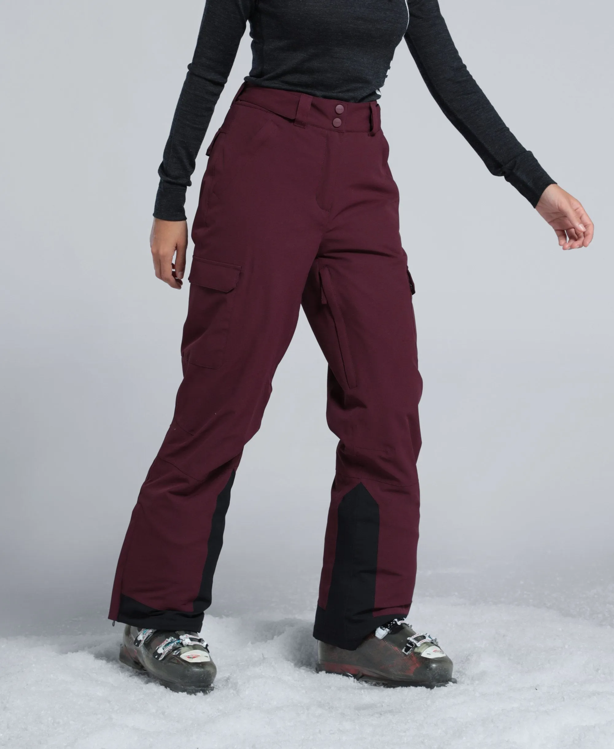 Glaze Womens Snow Pants - Burgundy sold by Animal product image thumbnail 3