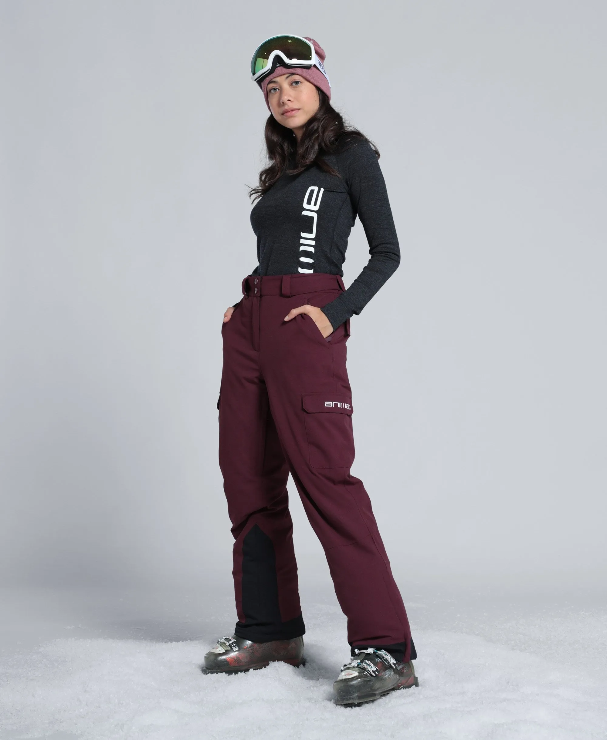 Glaze Womens Snow Pants - Burgundy sold by Animal product image thumbnail 5