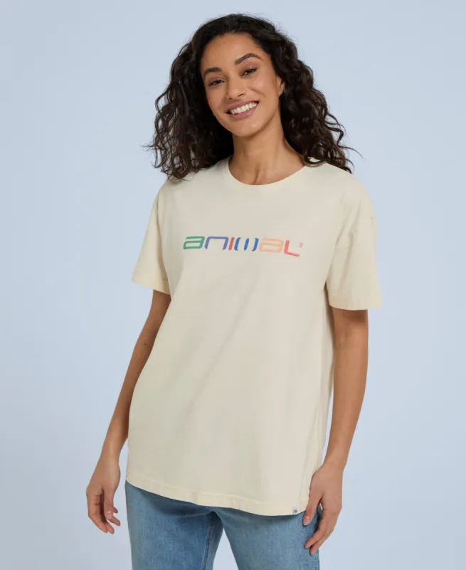 Leena Womens Boxy T-Shirt - Off White sold by Animal