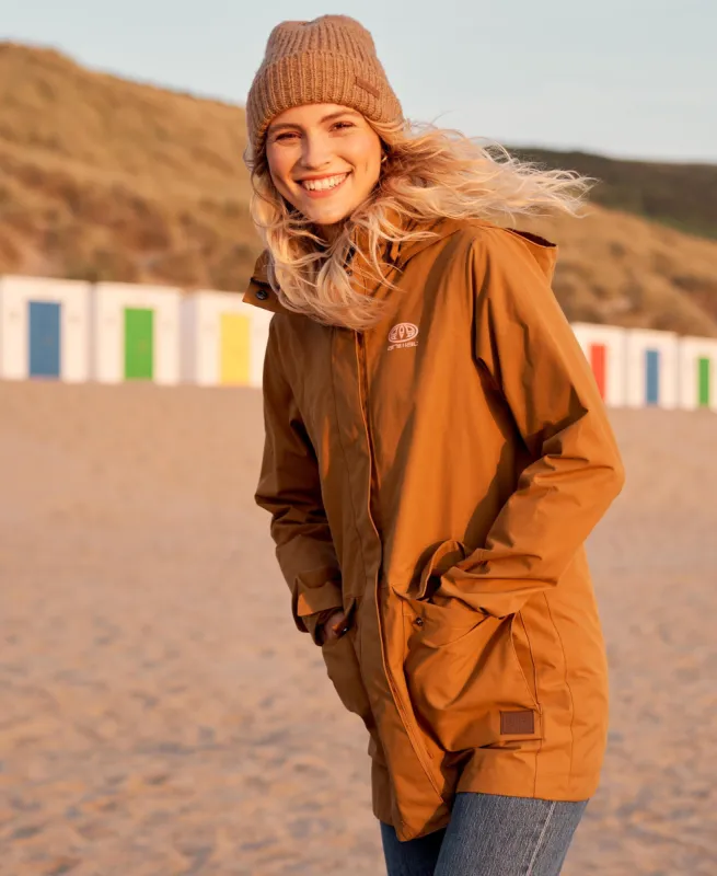 Margate Womens Recycled Waterproof Jacket - Mustard sold by Animal