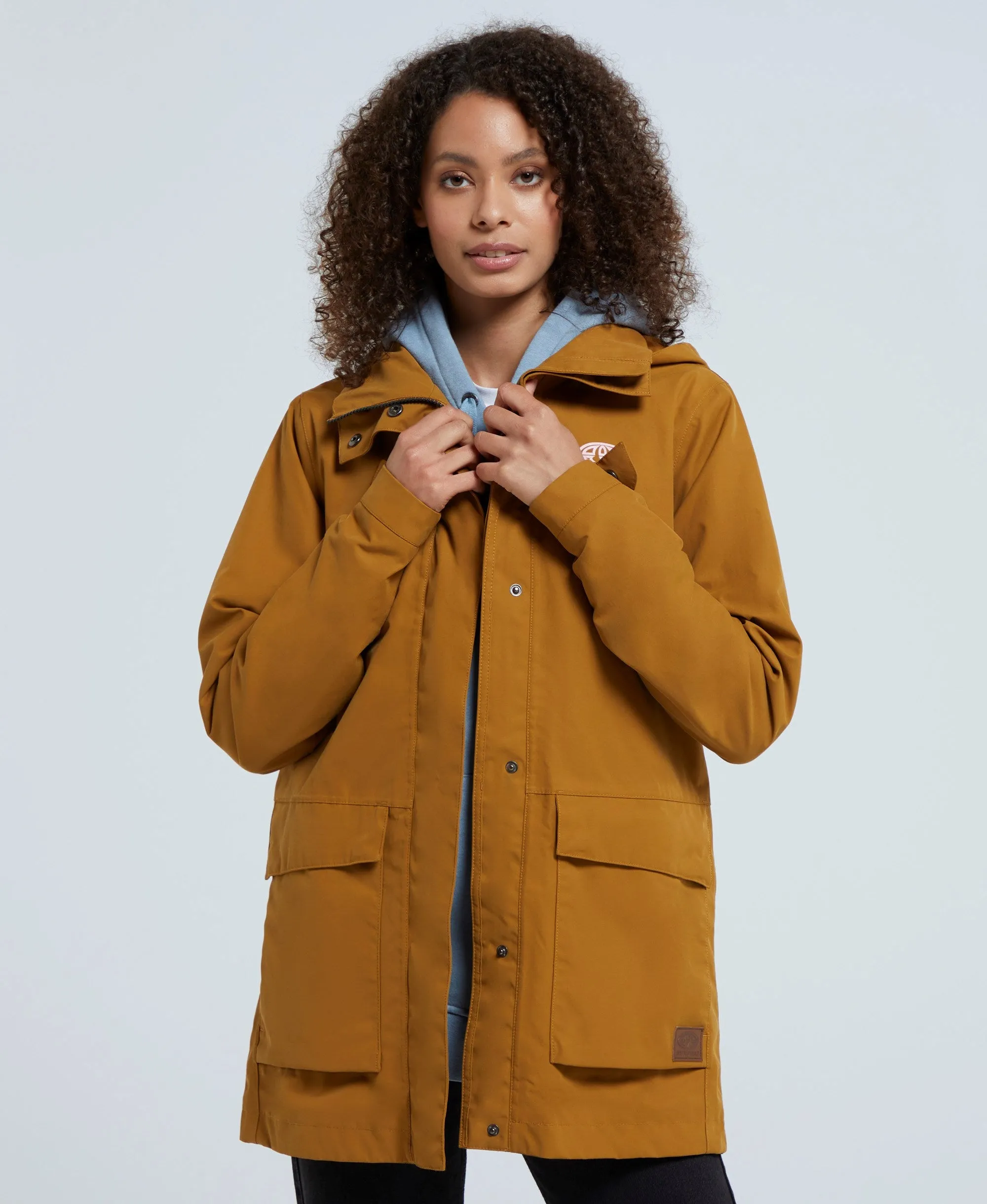 Margate Womens Recycled Waterproof Jacket - Mustard sold by Animal product image thumbnail 2