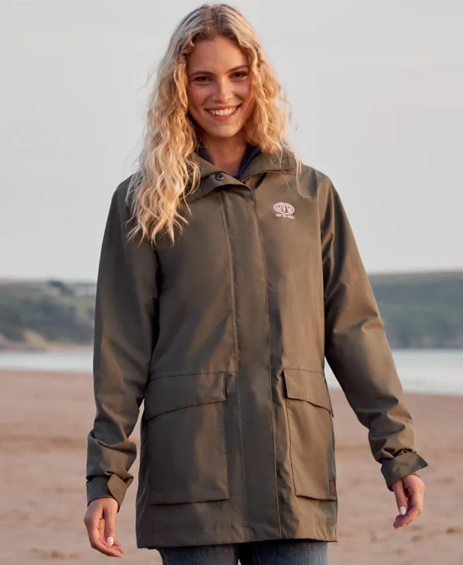 Margate Womens Recycled Waterproof Jacket - Khaki sold by Animal