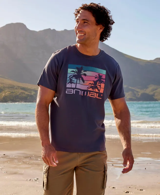 Classico Wave Mens T-Shirt - Charcoal sold by Animal