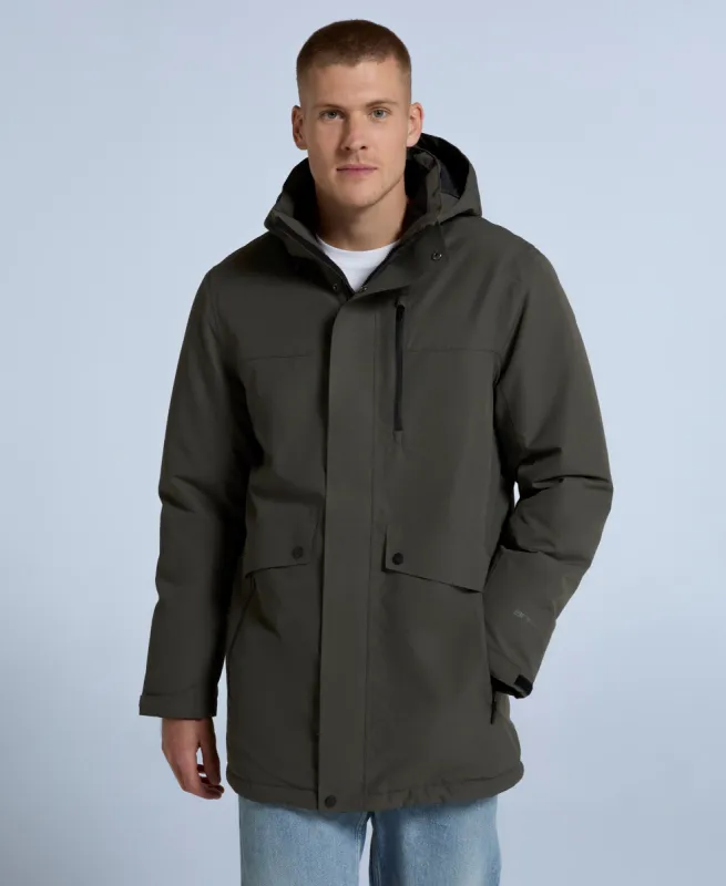 Lisbon Mens Waterproof Parka - Dark Khaki sold by Animal