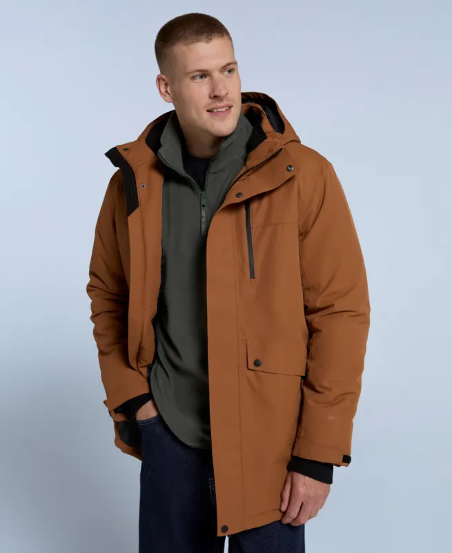 Lisbon Mens Waterproof Parka - Brown sold by Animal