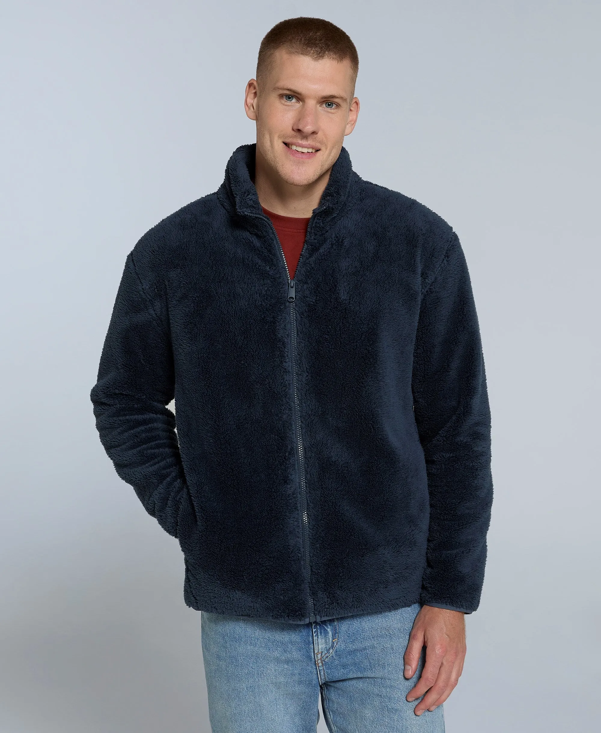 Teddy Mens Fleece Jacket - Navy sold by Animal