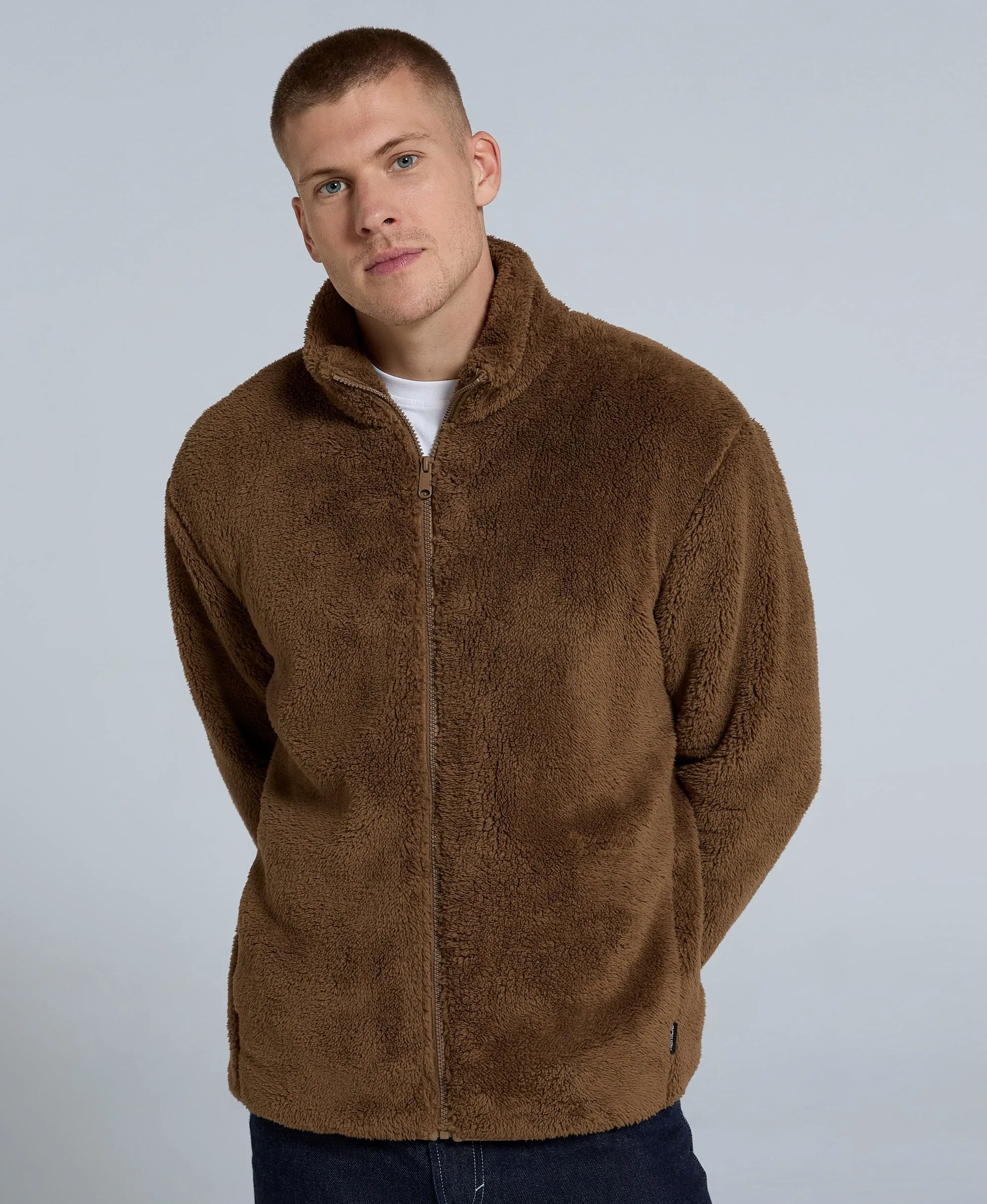 Teddy Mens Fleece Jacket - Brown sold by Animal