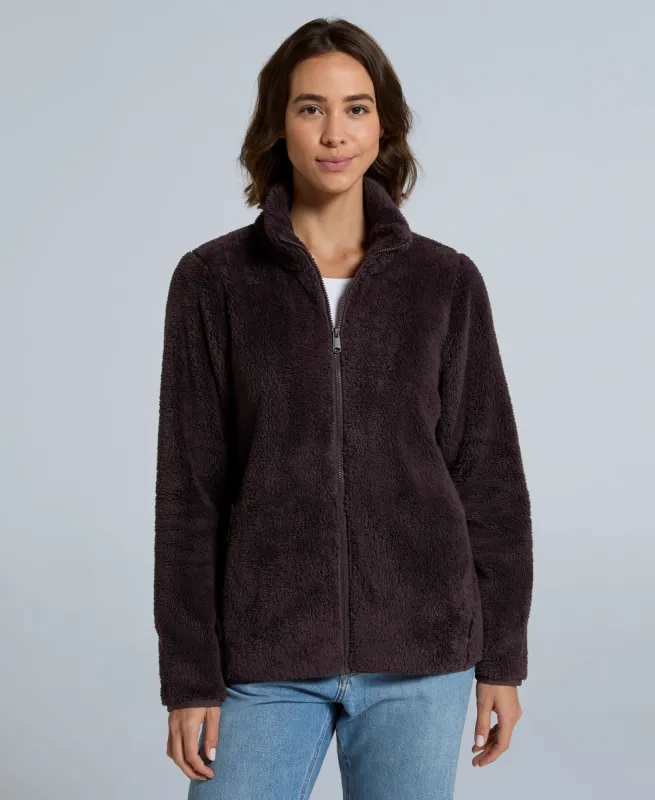 Teddy Womens Fleece Jacket - Dark Purple sold by Animal