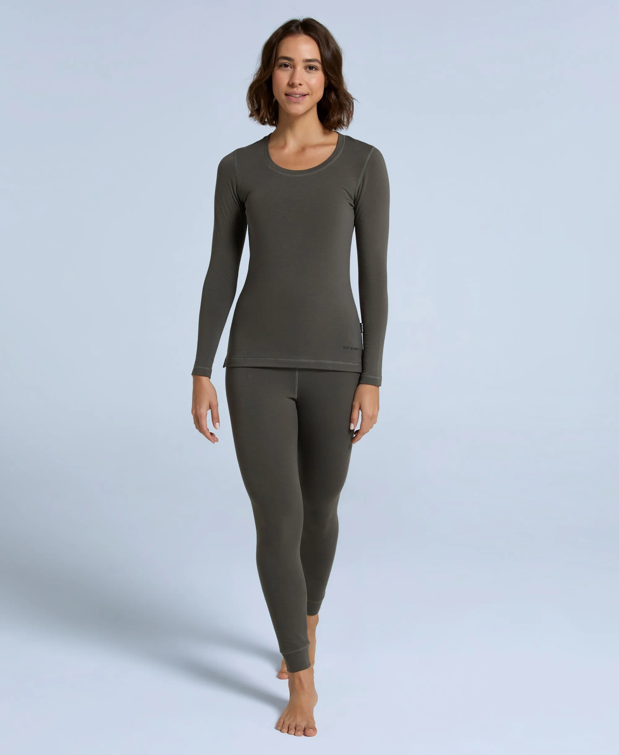 Blaze Womens Base Layer Top - Dark Khaki sold by Animal product image thumbnail 2