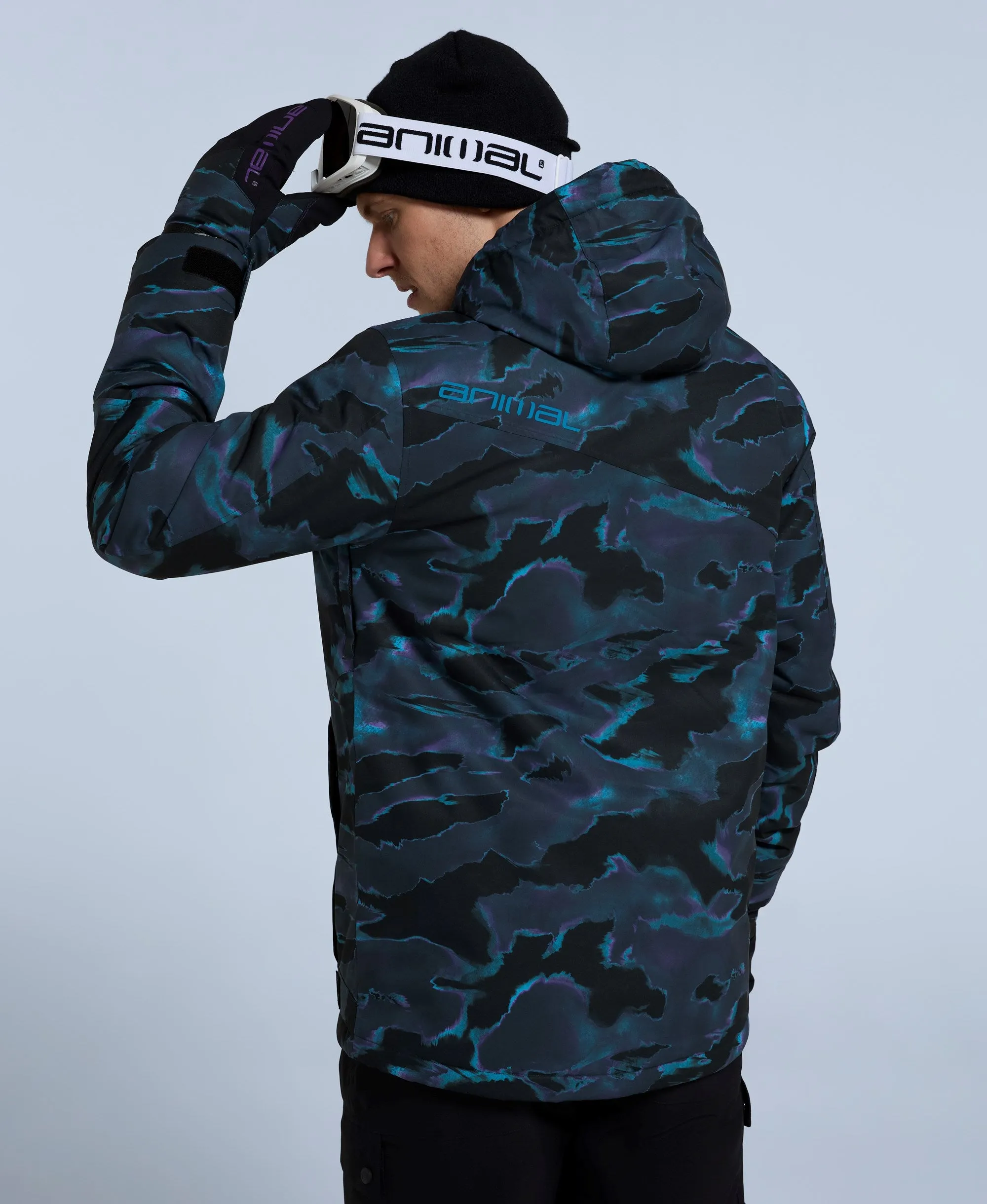 Laxx Mens Printed Snow Jacket - Charcoal sold by Animal product image thumbnail 4