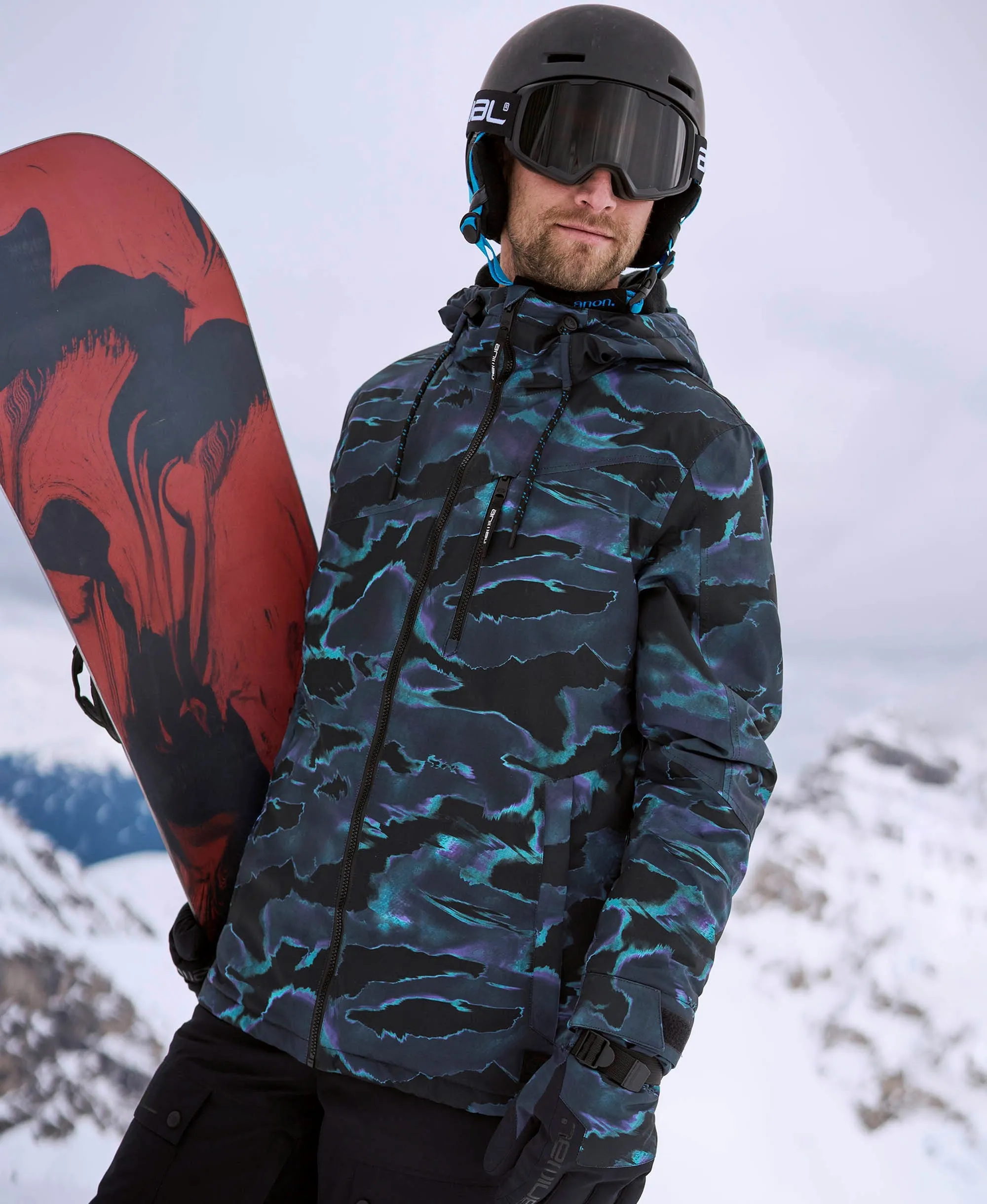 Laxx Mens Printed Snow Jacket - Charcoal sold by Animal product image thumbnail 5