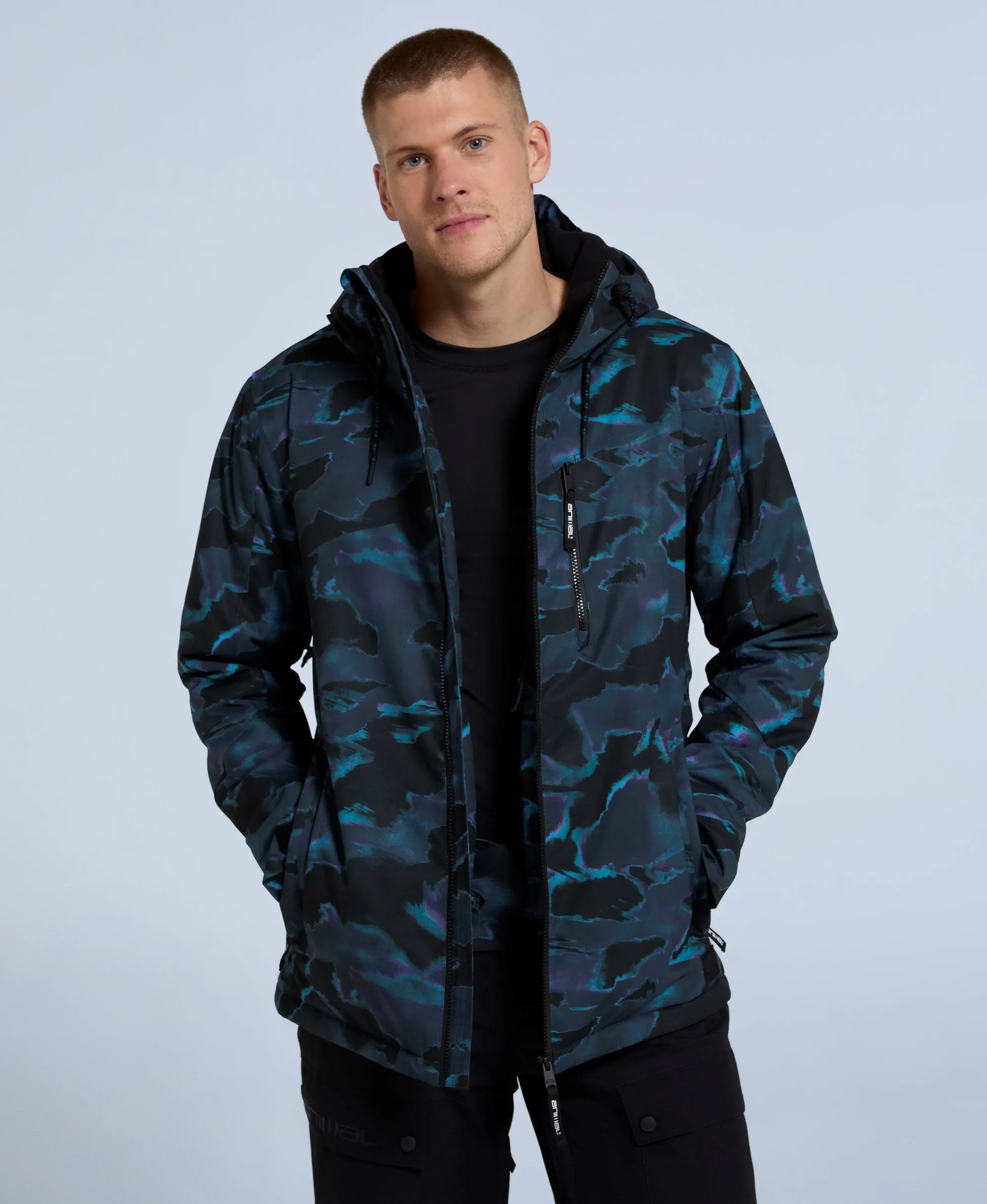 Laxx Mens Printed Snow Jacket - Charcoal sold by Animal product image thumbnail 3