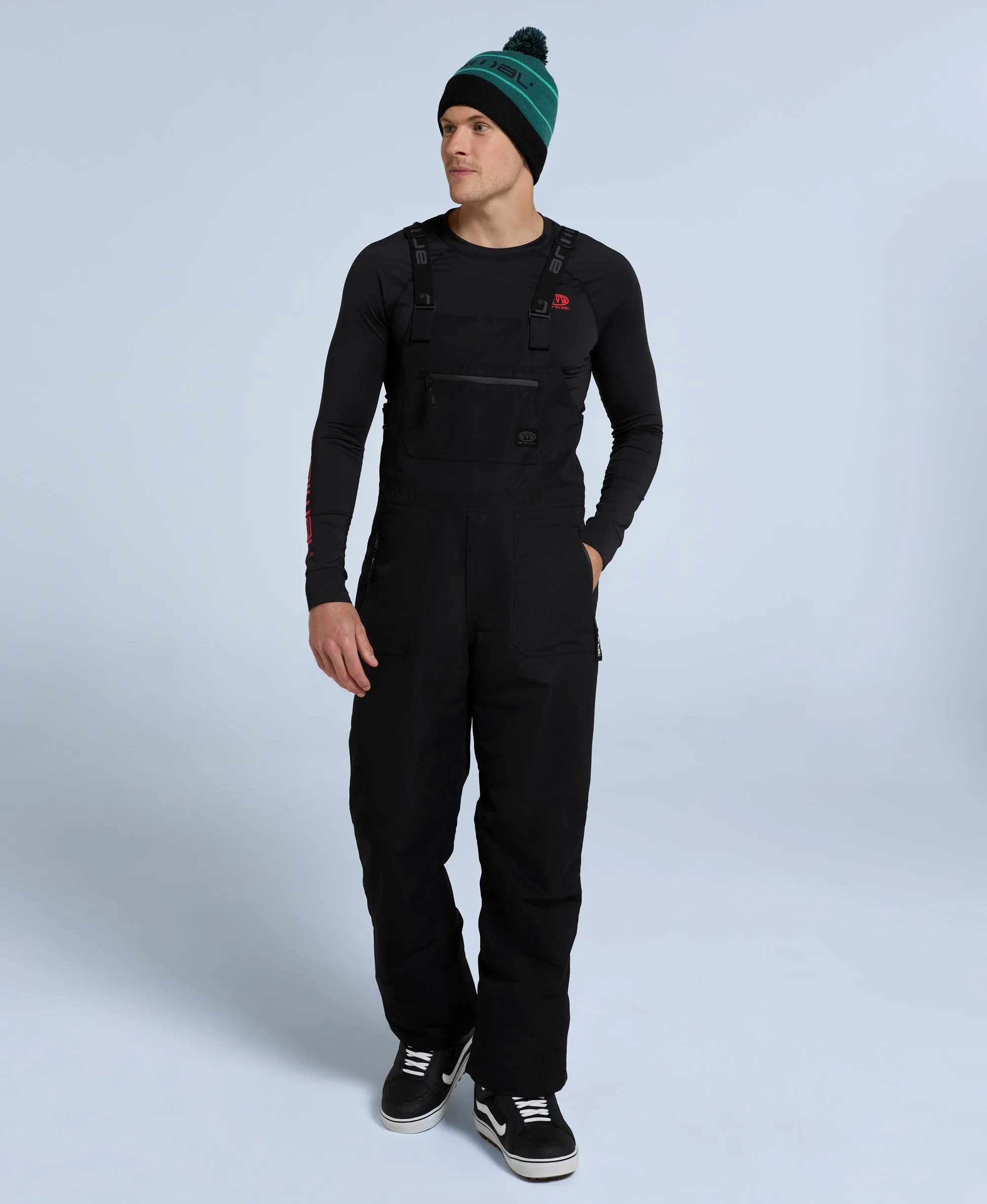 Carve Mens Bib Front Ski Pants - Black sold by Animal product image thumbnail 2
