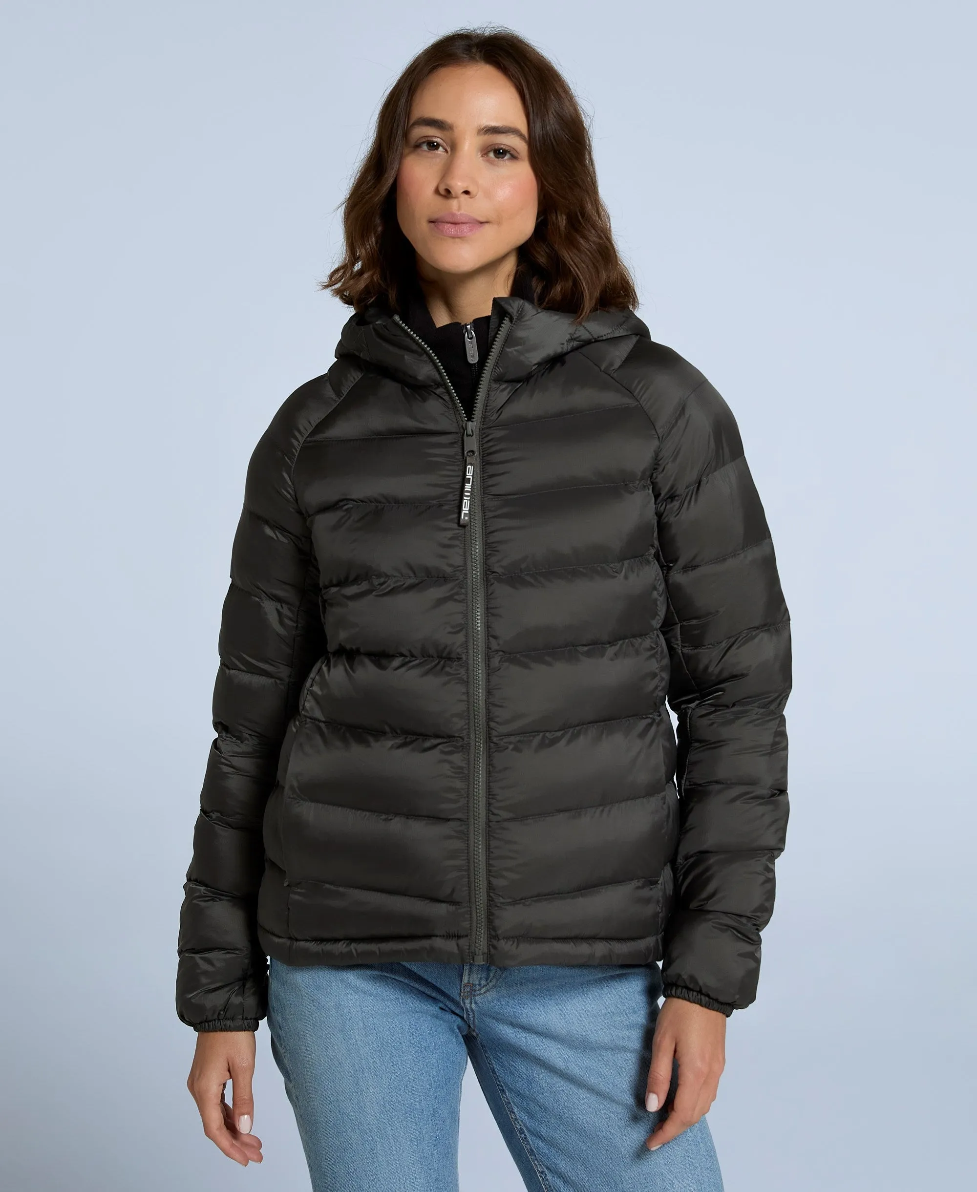 Light Cloud Cosi Womens Padded Jacket - Dark Khaki sold by Animal