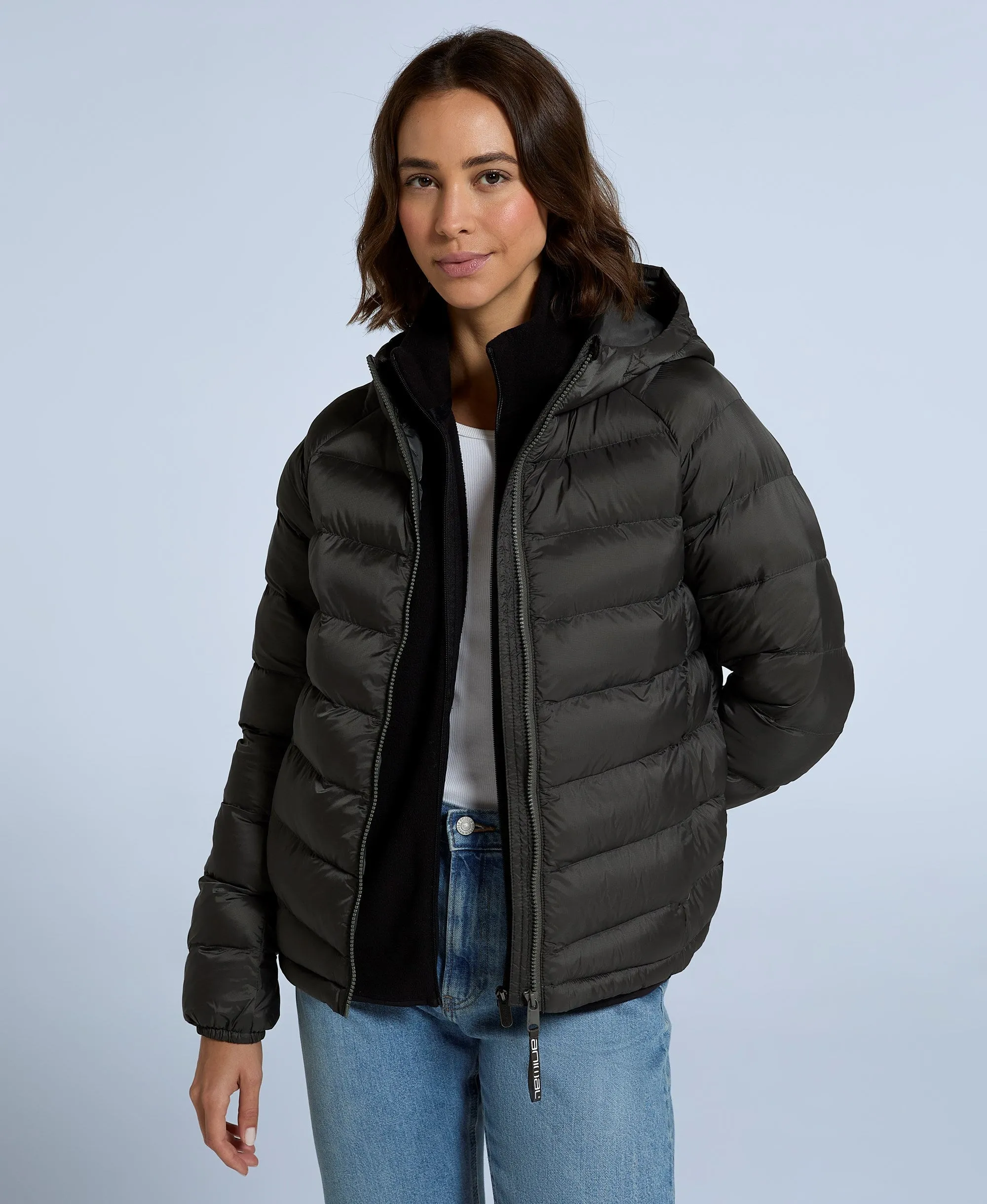 Light Cloud Cosi Womens Padded Jacket - Dark Khaki sold by Animal product image thumbnail 3