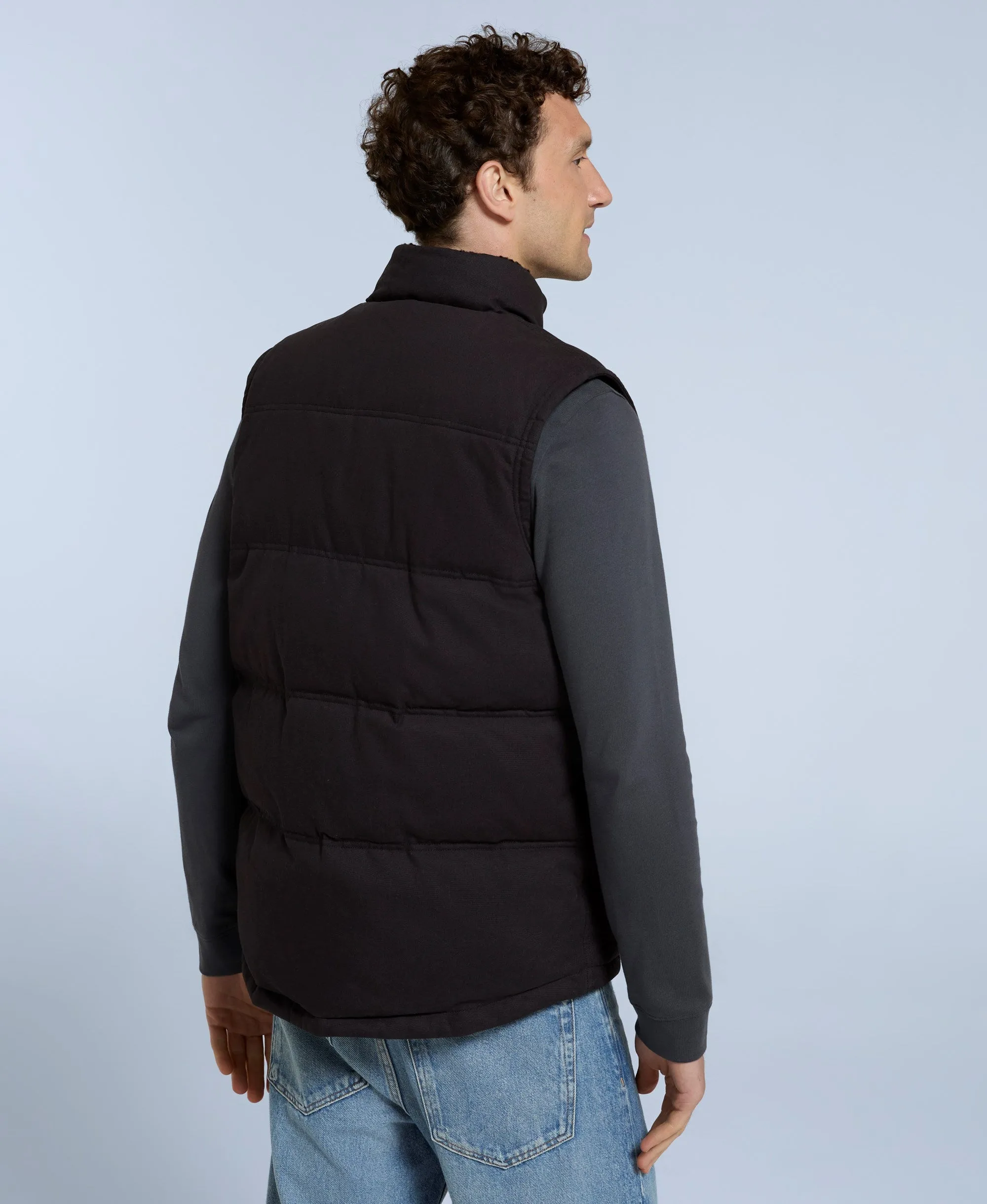 Fistral Mens Cotton Padded Borg Lined Gilet - Black sold by Animal product image thumbnail 5