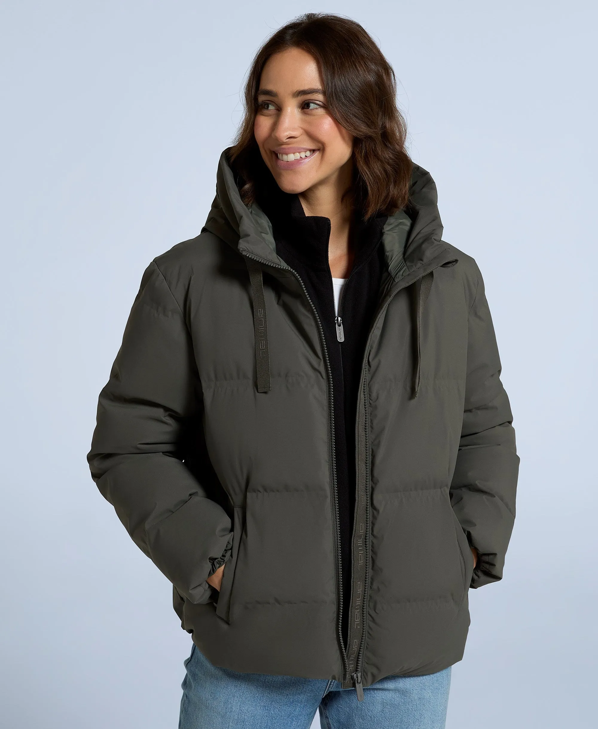 Cosi Cloud Womens Down Jacket - Dark Khaki sold by Animal