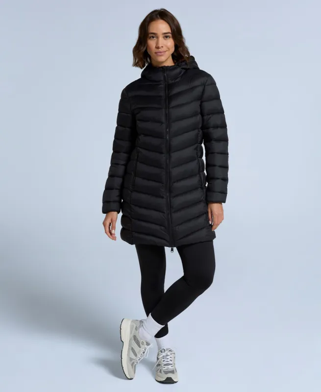 Frankie Womens Longline Padded Jacket - Jet Black made by Animal