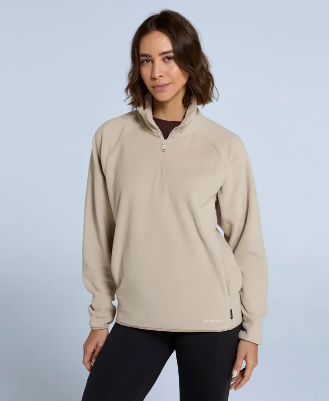 Stockholm Women’s Half-Zip Fleece - Beige sold by Animal