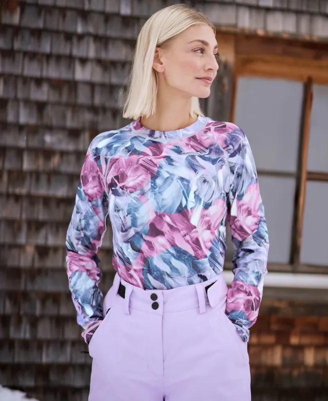 Piste Printed Womens Base Layer Top - Light Pink sold by Animal