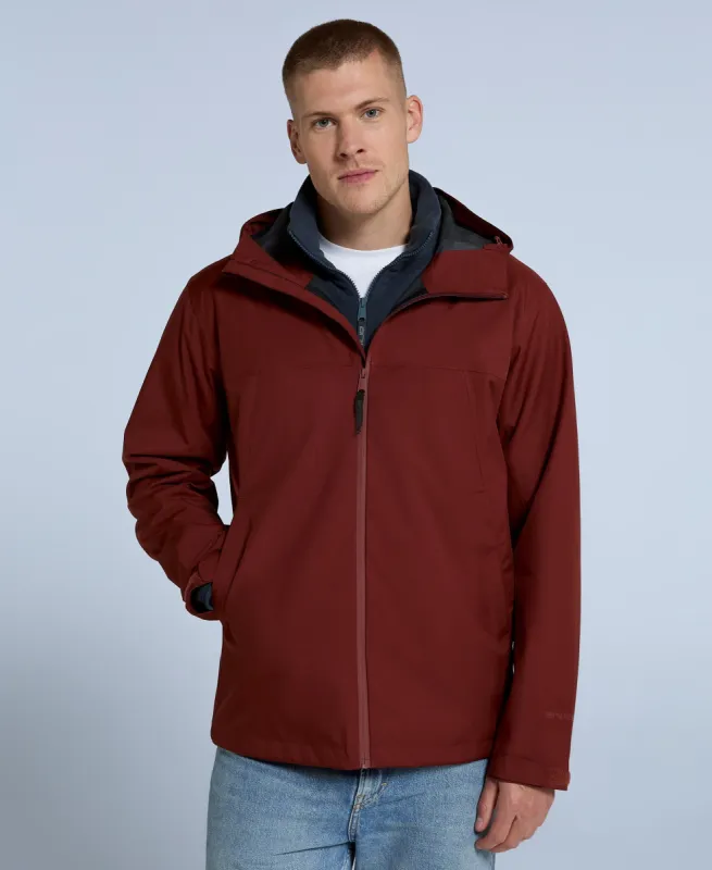 Elements Mens Waterproof Jacket - Dark Red sold by Animal