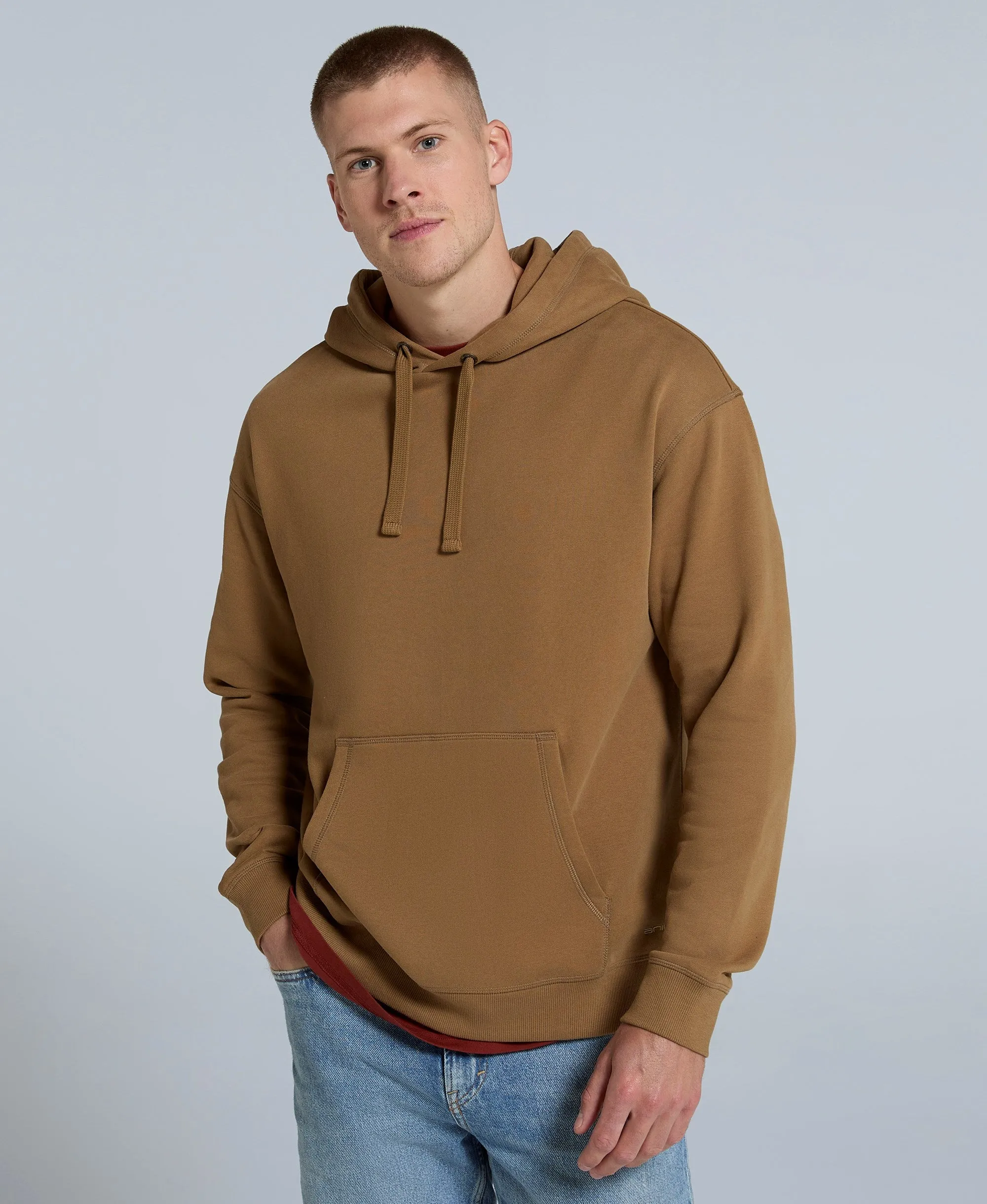 Icon Mens Drop Shoulder Hoodie - Taupe sold by Animal