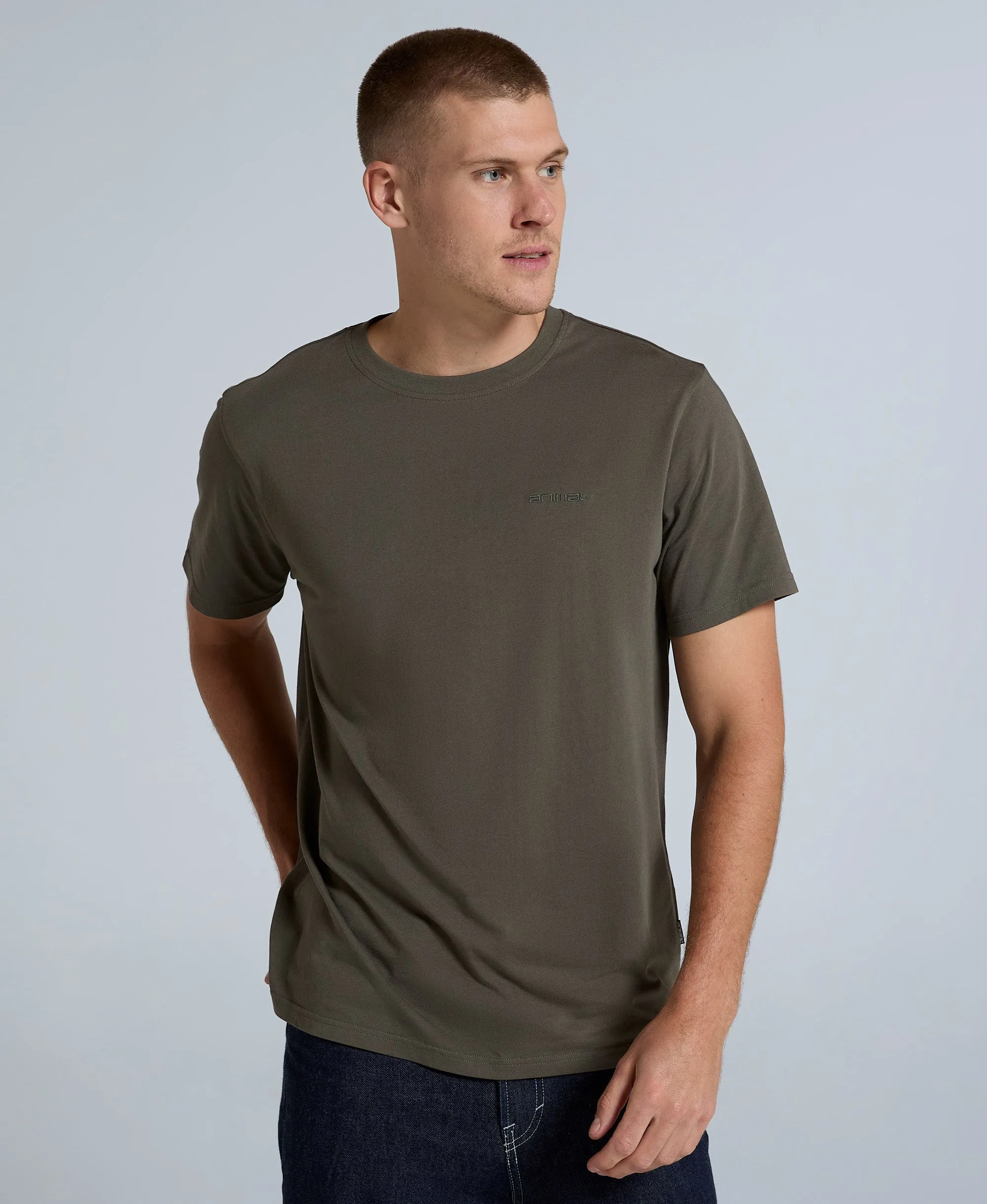 Icon Mens Logo T-Shirt - Dark Khaki sold by Animal