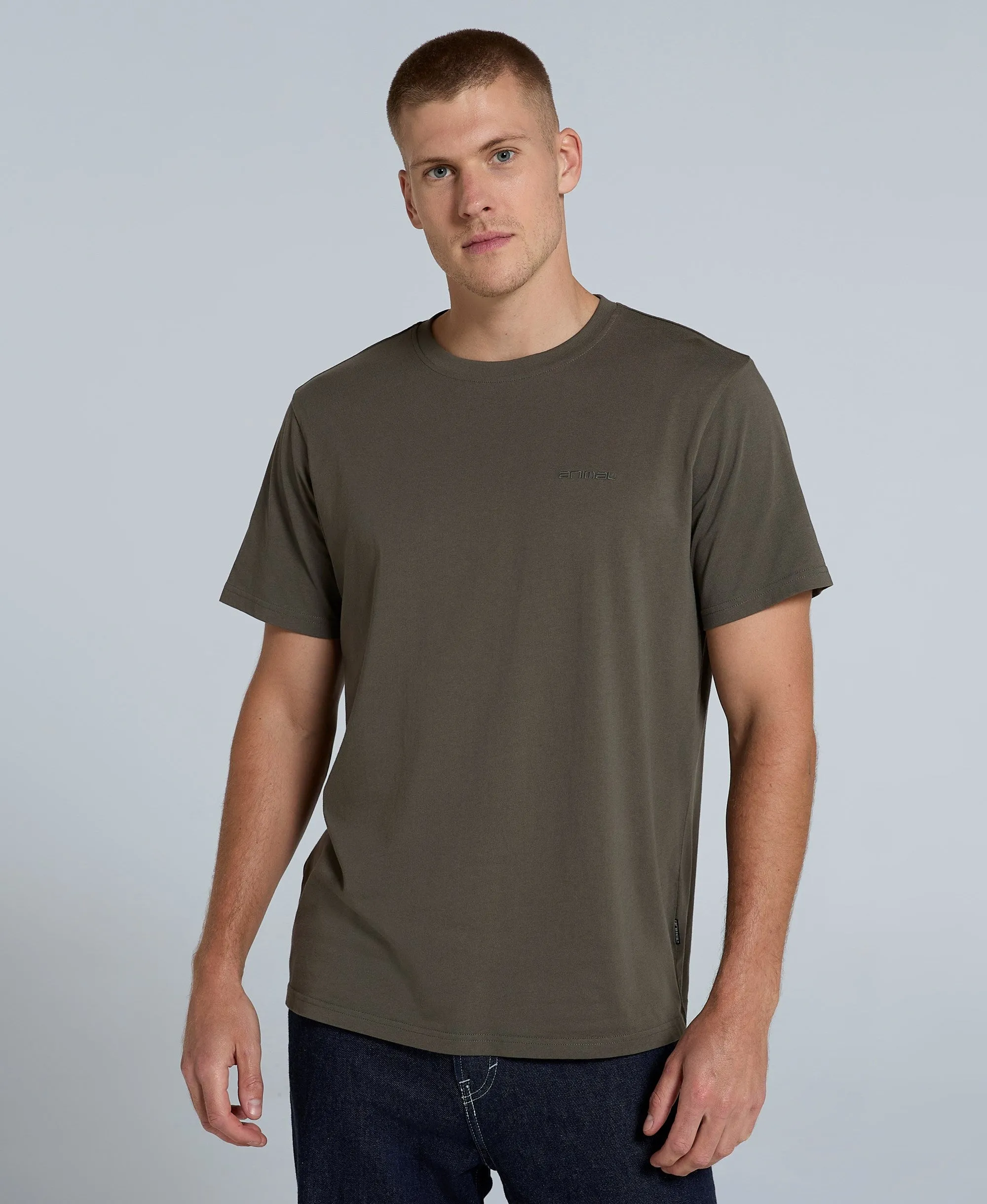 Icon Mens Logo T-Shirt - Dark Khaki sold by Animal product image thumbnail 4