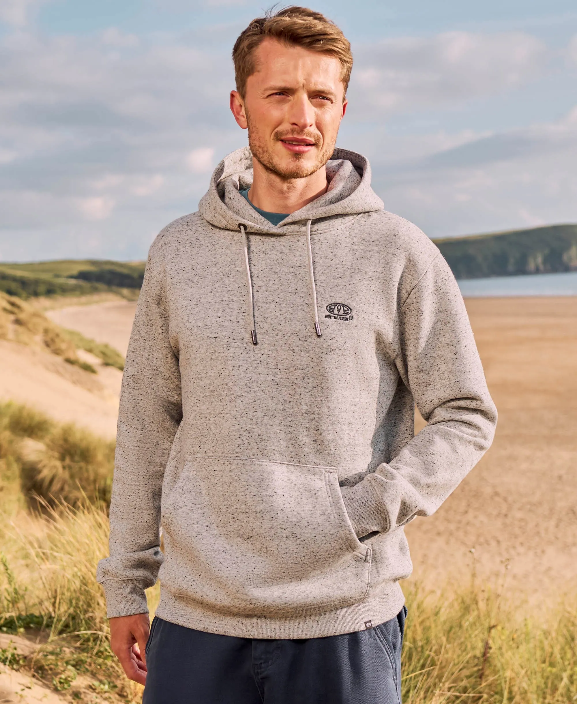 Nick Mens Heavyweight Hoodie - Grey sold by Animal