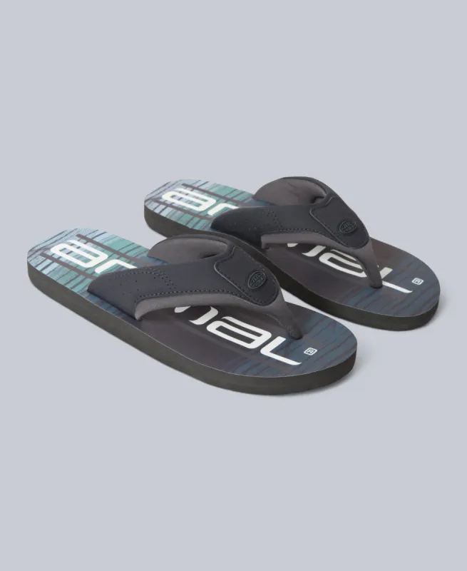 Jekyl Mens Flip-Flops - Charcoal sold by Animal