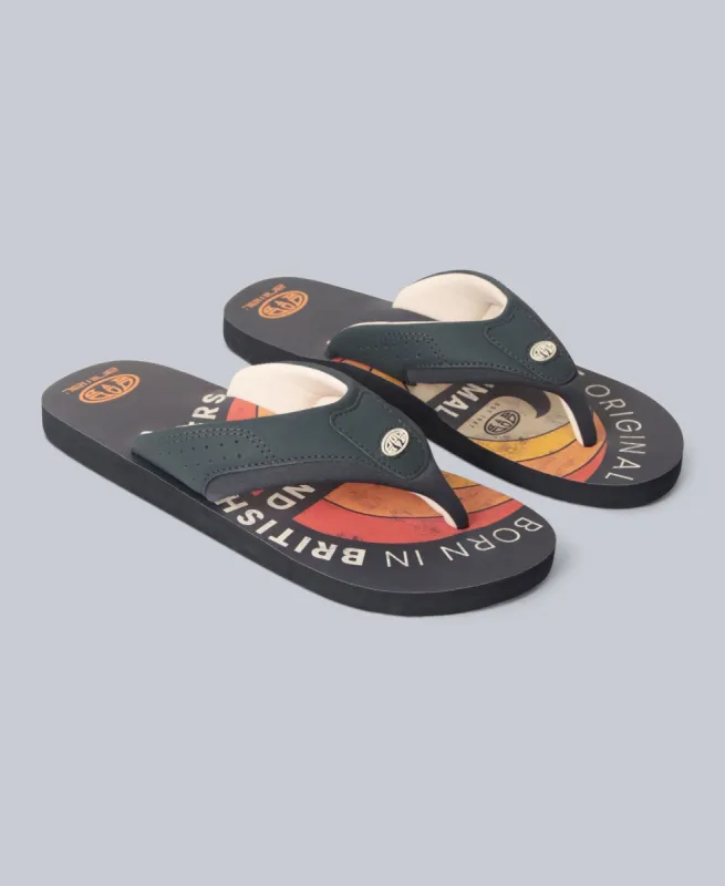 Jekyl Mens Flip-Flops - Bright Orange sold by Animal