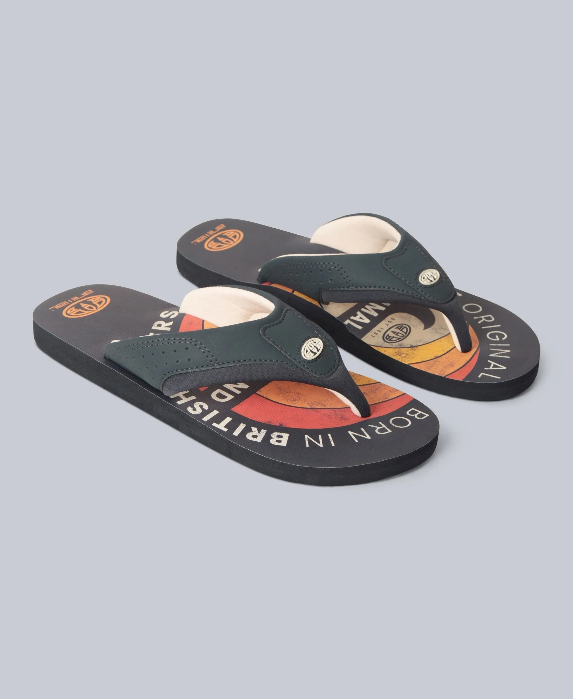 Jekyl Mens Flip-Flops - Bright Orange sold by Animal