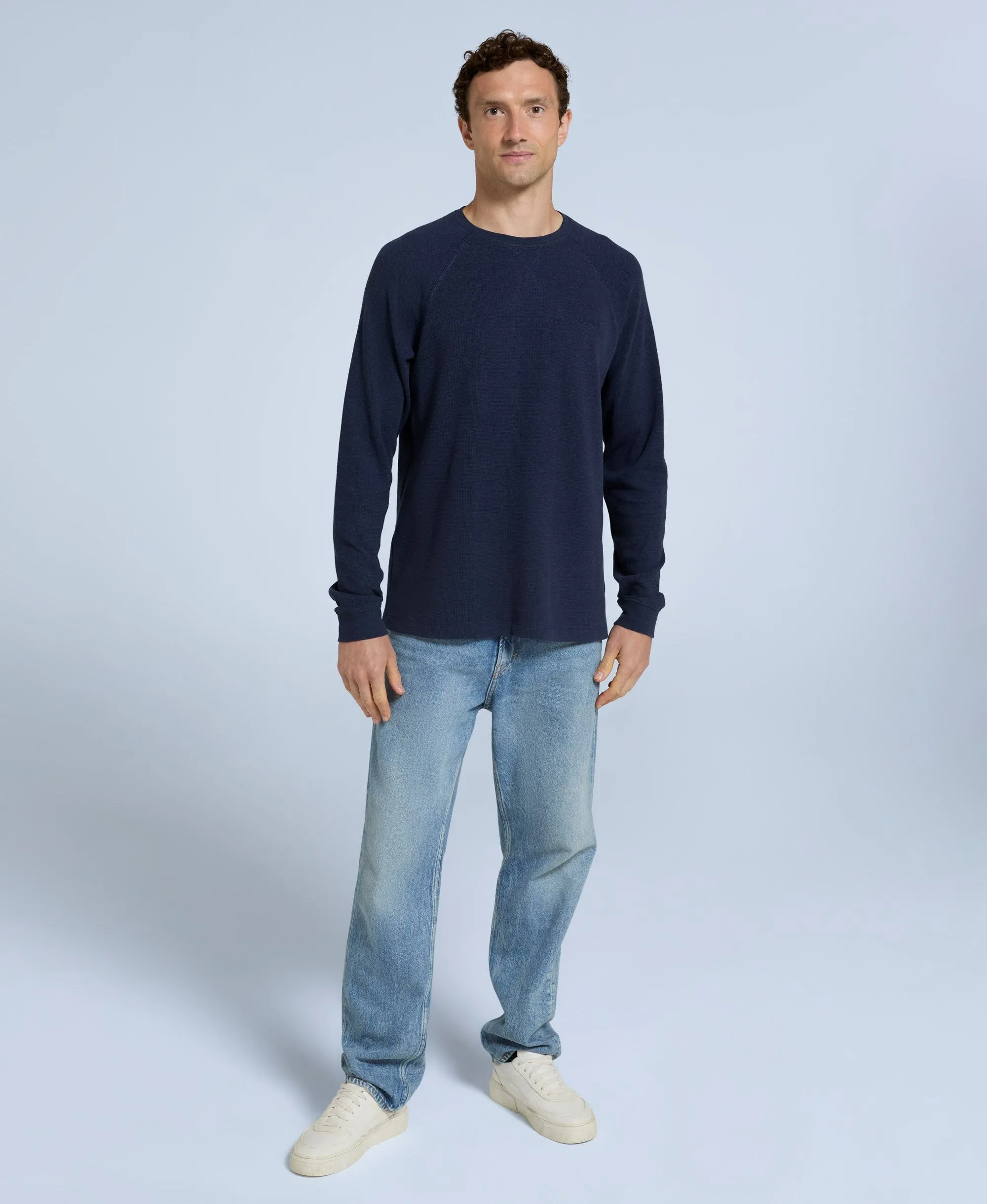 Jude Mens Waffle Long Sleeve T-Shirt - Navy sold by Animal product image thumbnail 3