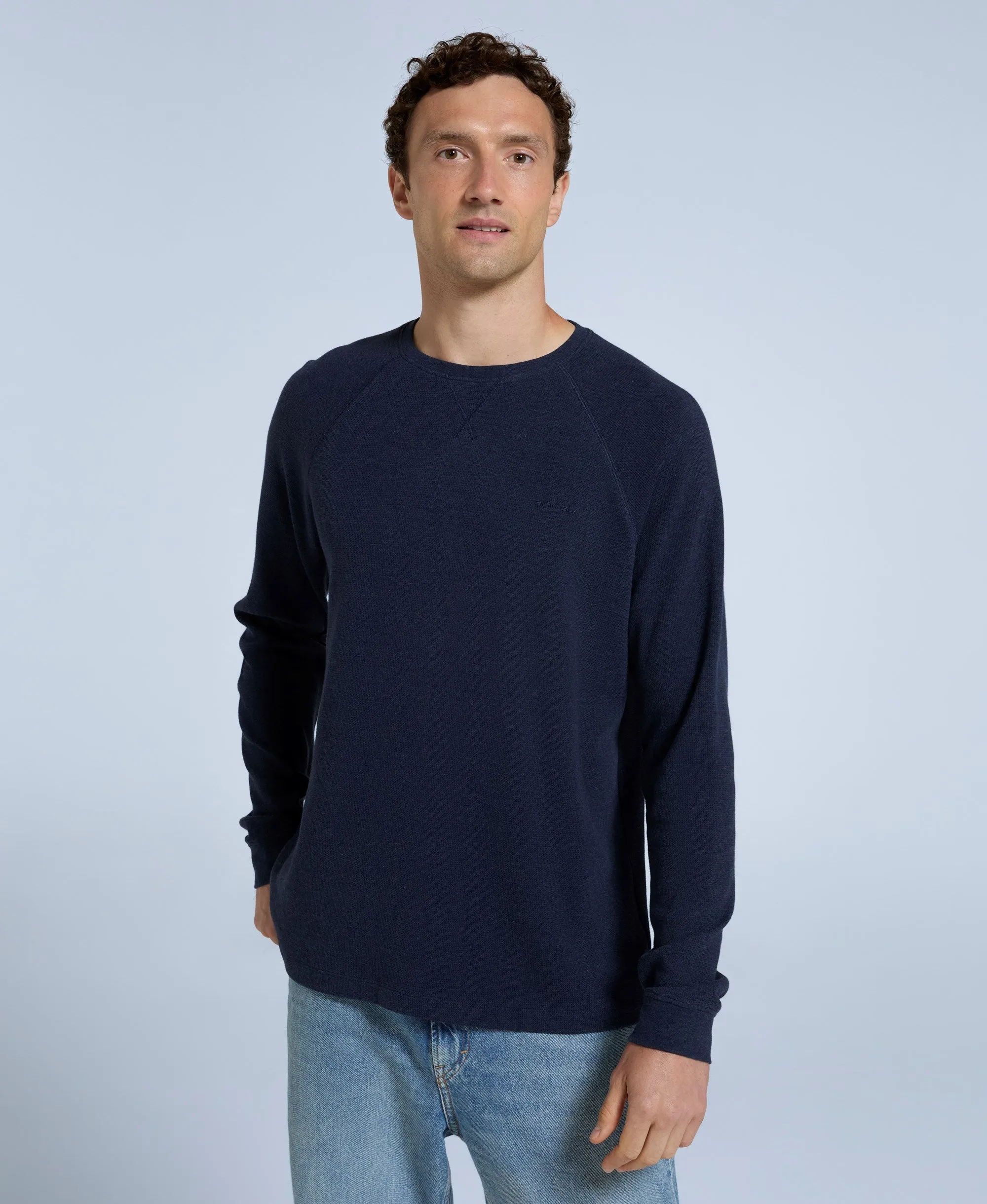 Jude Mens Waffle Long Sleeve T-Shirt - Navy sold by Animal product image thumbnail 4