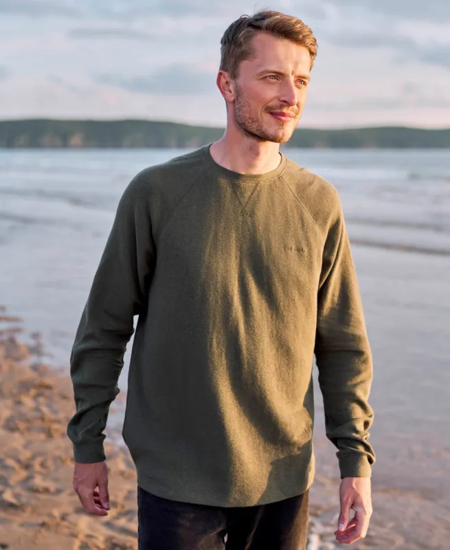 Jude Mens Waffle Long Sleeve T-Shirt - Khaki sold by Animal