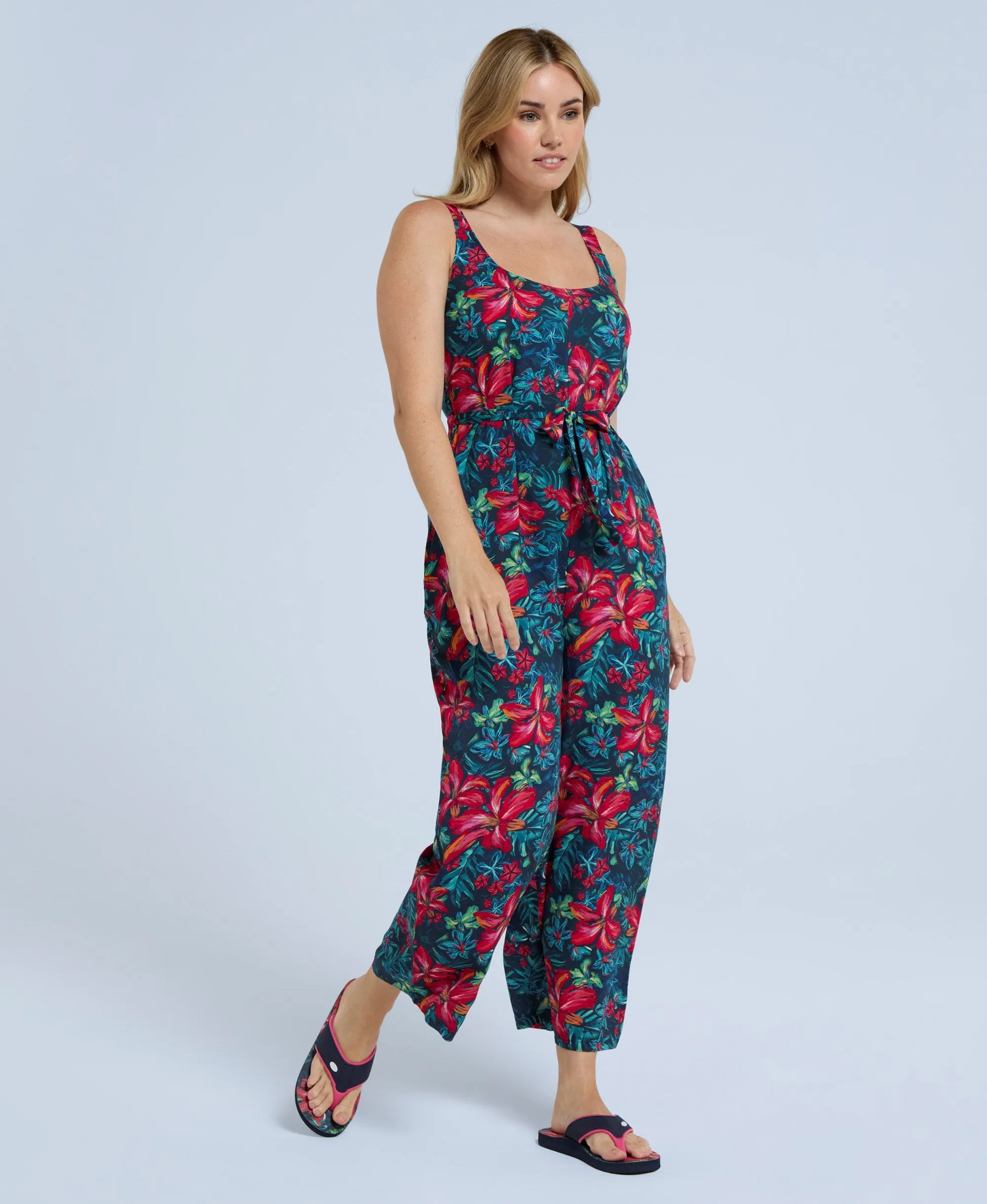 Flora Womens Capri Jumpsuit - Red sold by Animal product image thumbnail 4