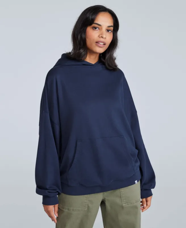 Idol Womens Drop Shoulder Hoodie - Dark Blue made by Animal