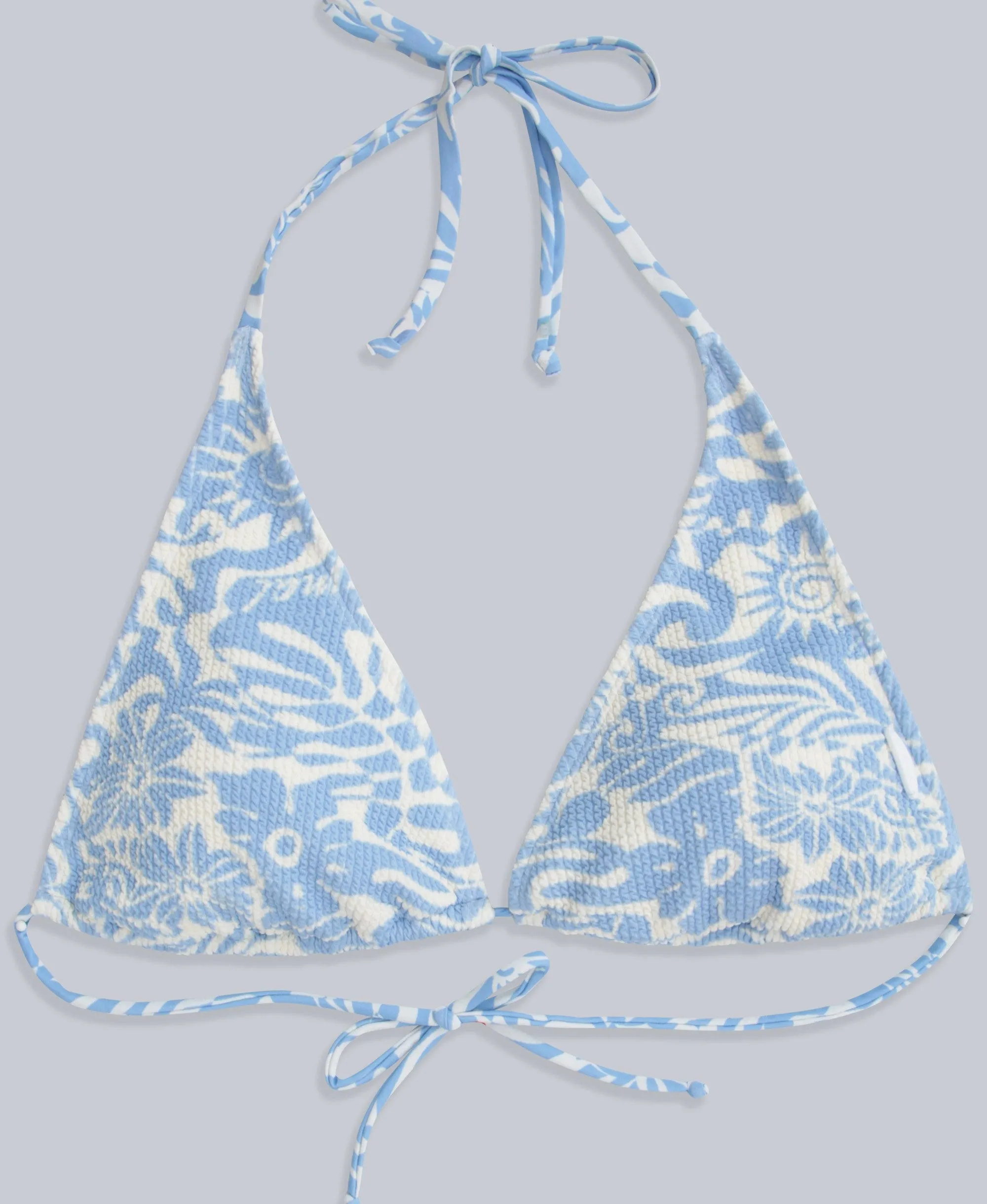Iona Womens Halter Printed Bikini Top - Light Blue sold by Animal
