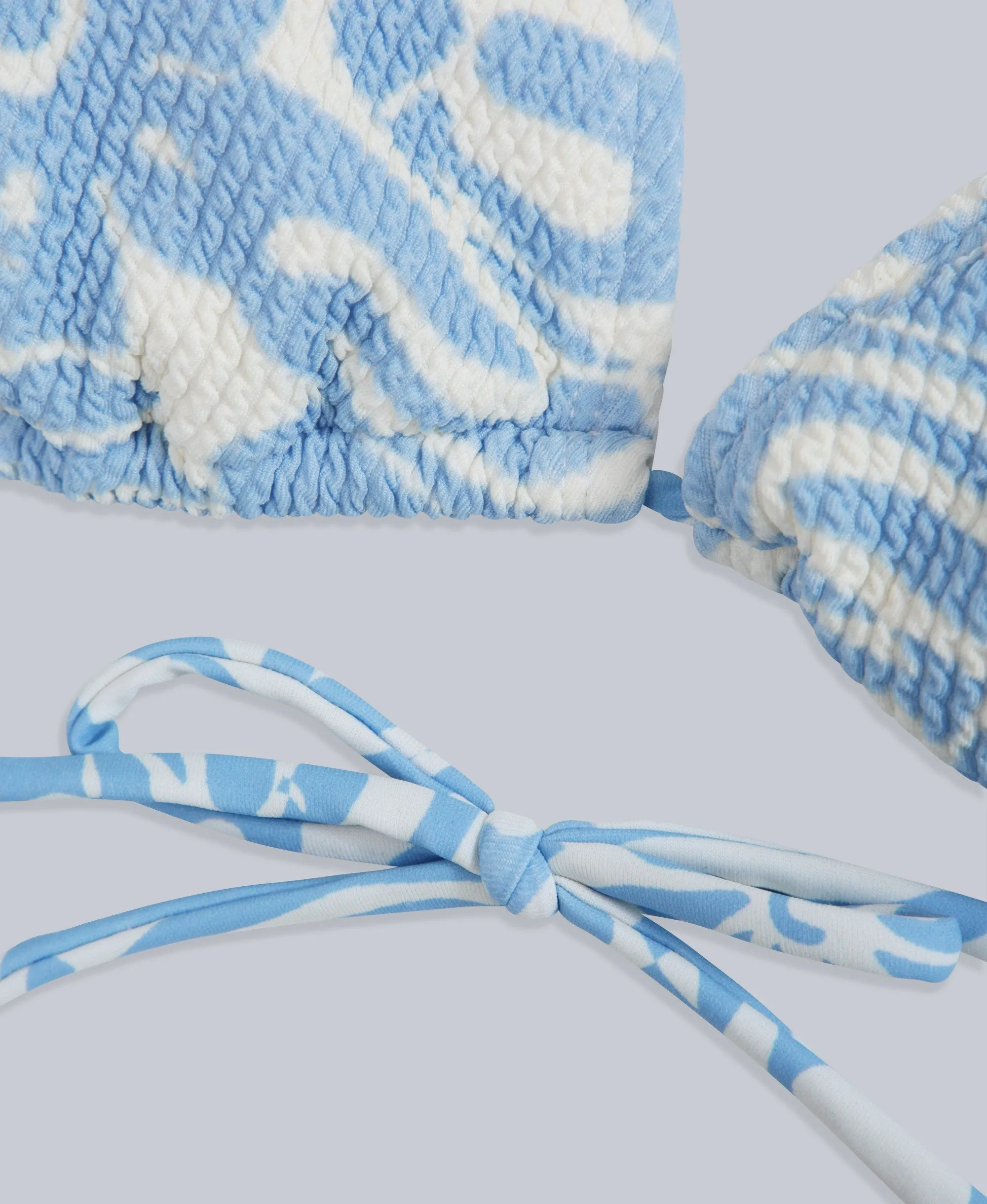 Iona Womens Halter Printed Bikini Top - Light Blue sold by Animal product image thumbnail 4