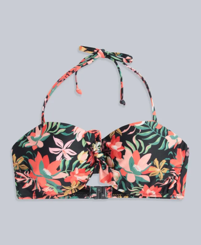 Docks Womens Printed Tie Front Bikini Top - Mixed sold by Animal