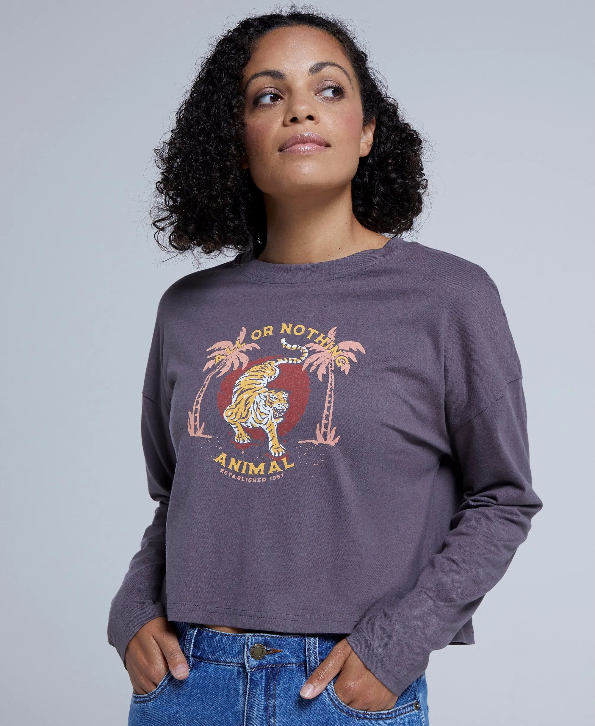 Lily Womens T-Shirt - Grey sold by Animal