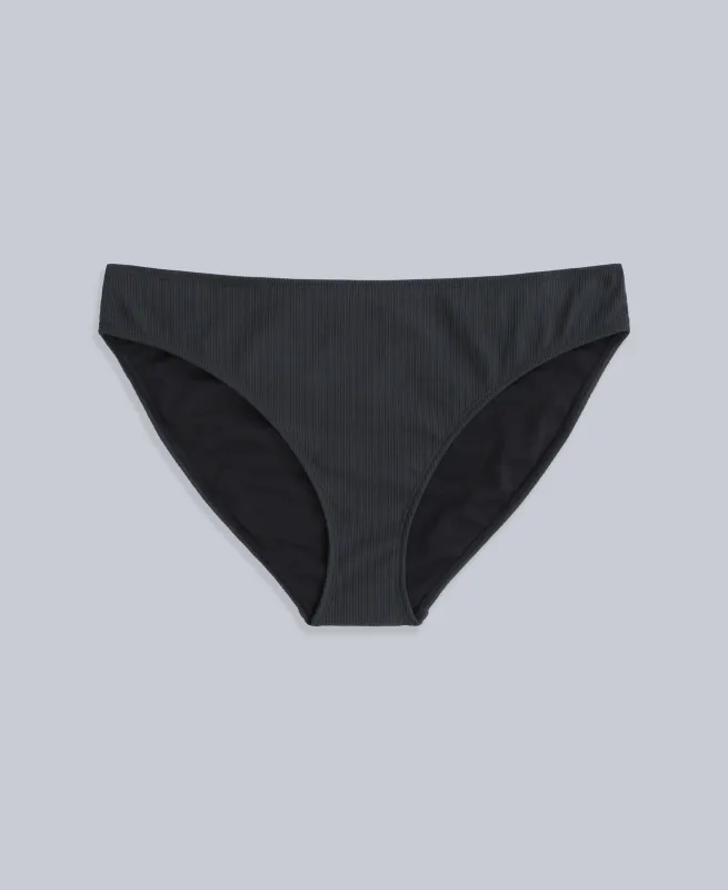 Florence Womens Ribbed Bikini Bottoms - Black sold by Animal