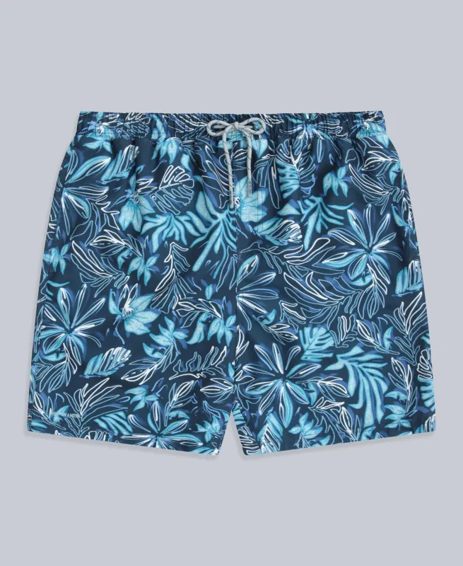 Deep Dive Mens Printed Boardshorts - Dark Blue sold by Animal
