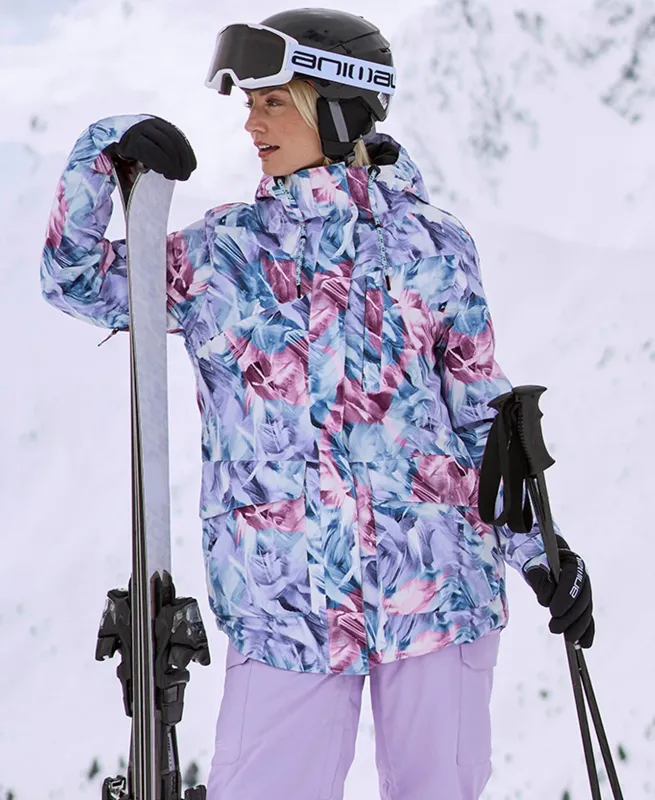 Tignes Printed Womens Snow Jacket - Light Pink sold by Animal