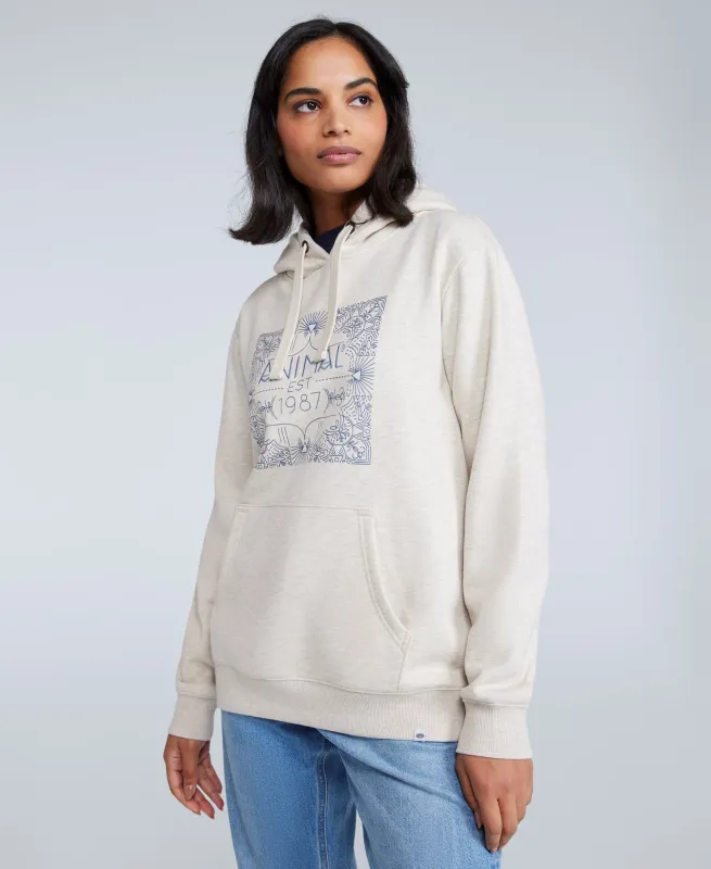 Maya Womens Graphic Hoodie - Light Beige sold by Animal