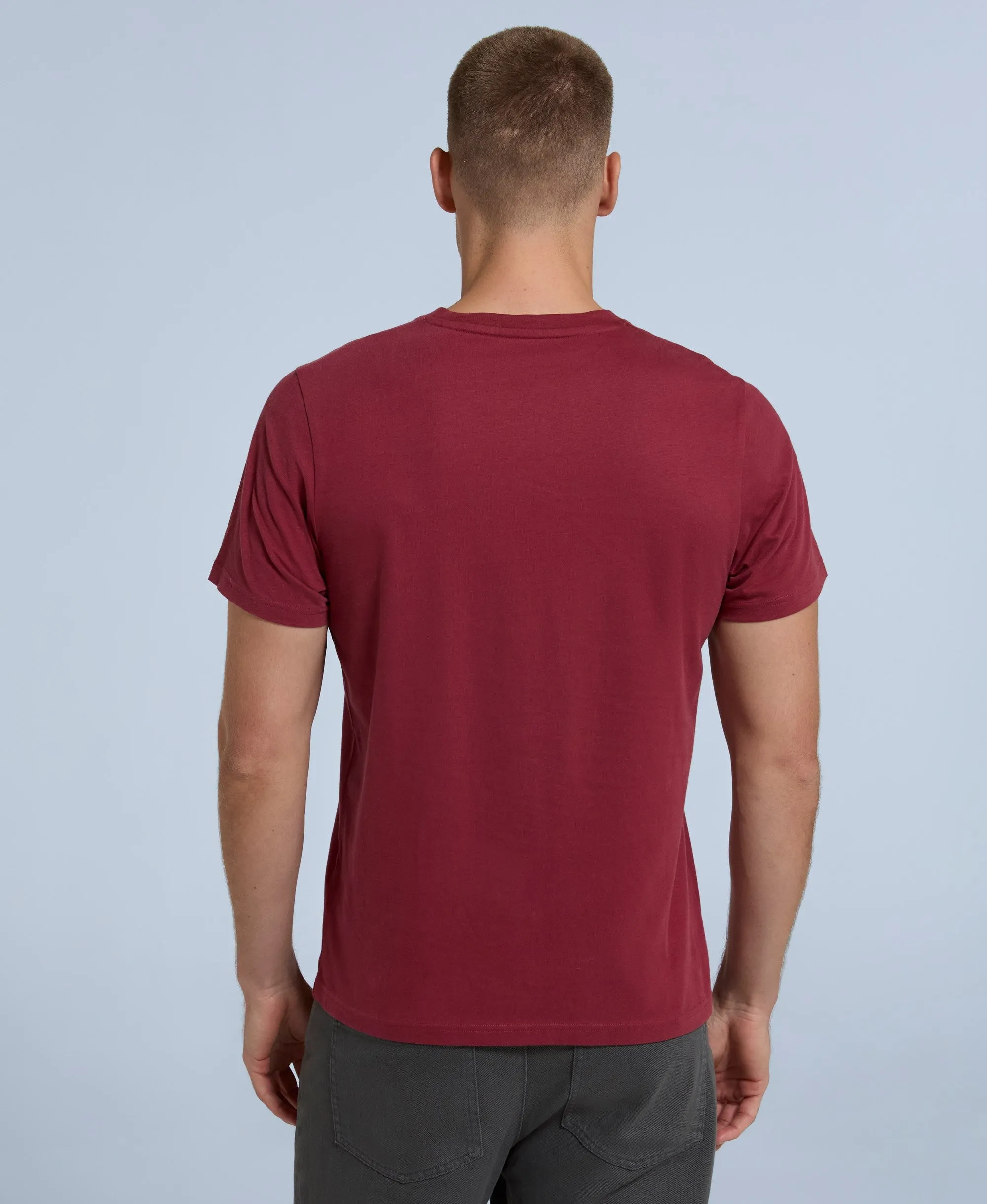 Classico Mens T-Shirt - Burgundy sold by Animal product image thumbnail 4